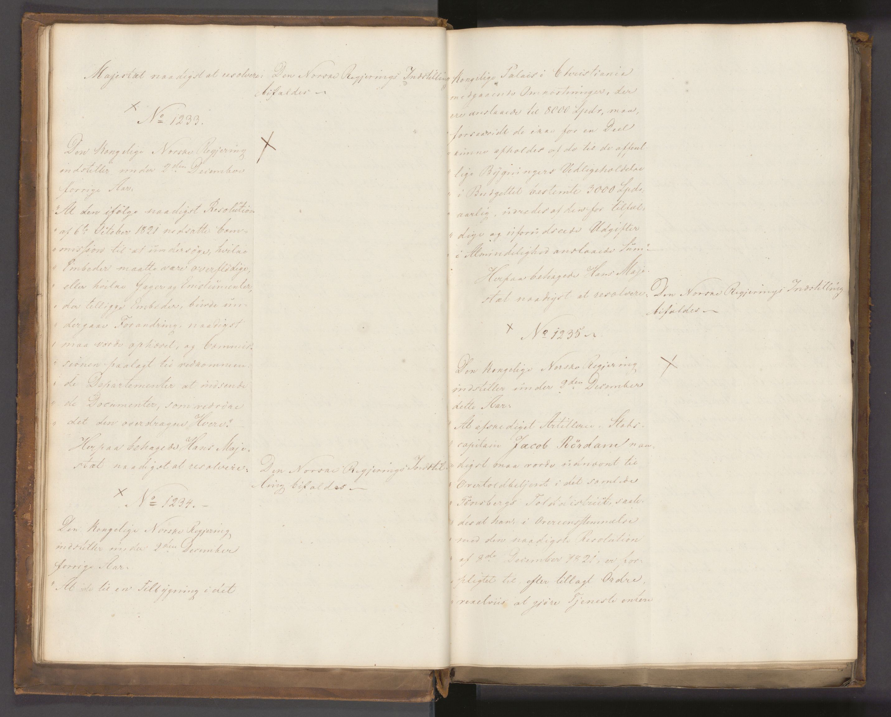 Statsrådssekretariatet, AV/RA-S-1001/A/Ab/L0022: Kgl. res. nr. 1210-1721, 1. halvår, 1826