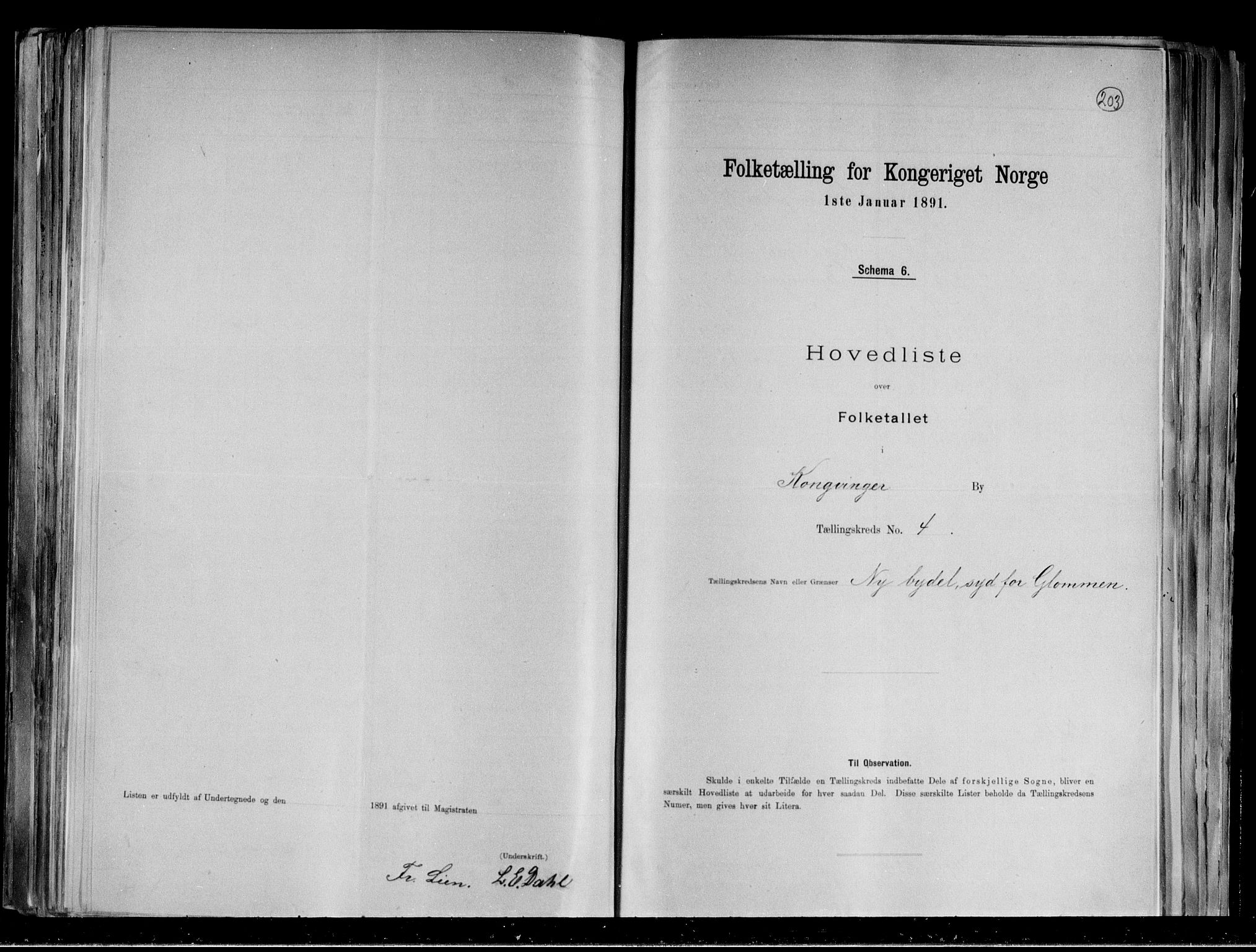 RA, 1891 census for 0402 Kongsvinger, 1891, p. 14