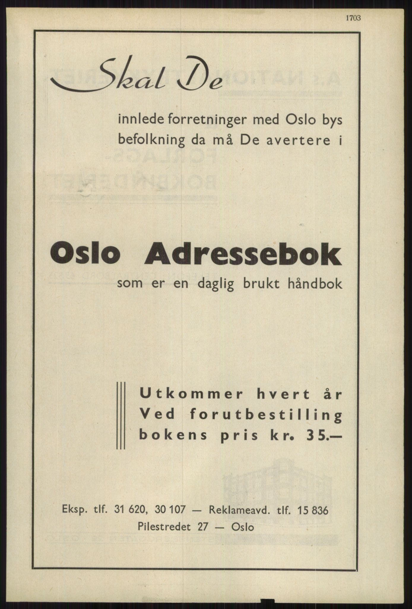 Kristiania/Oslo adressebok, PUBL/-, 1939, p. 1703