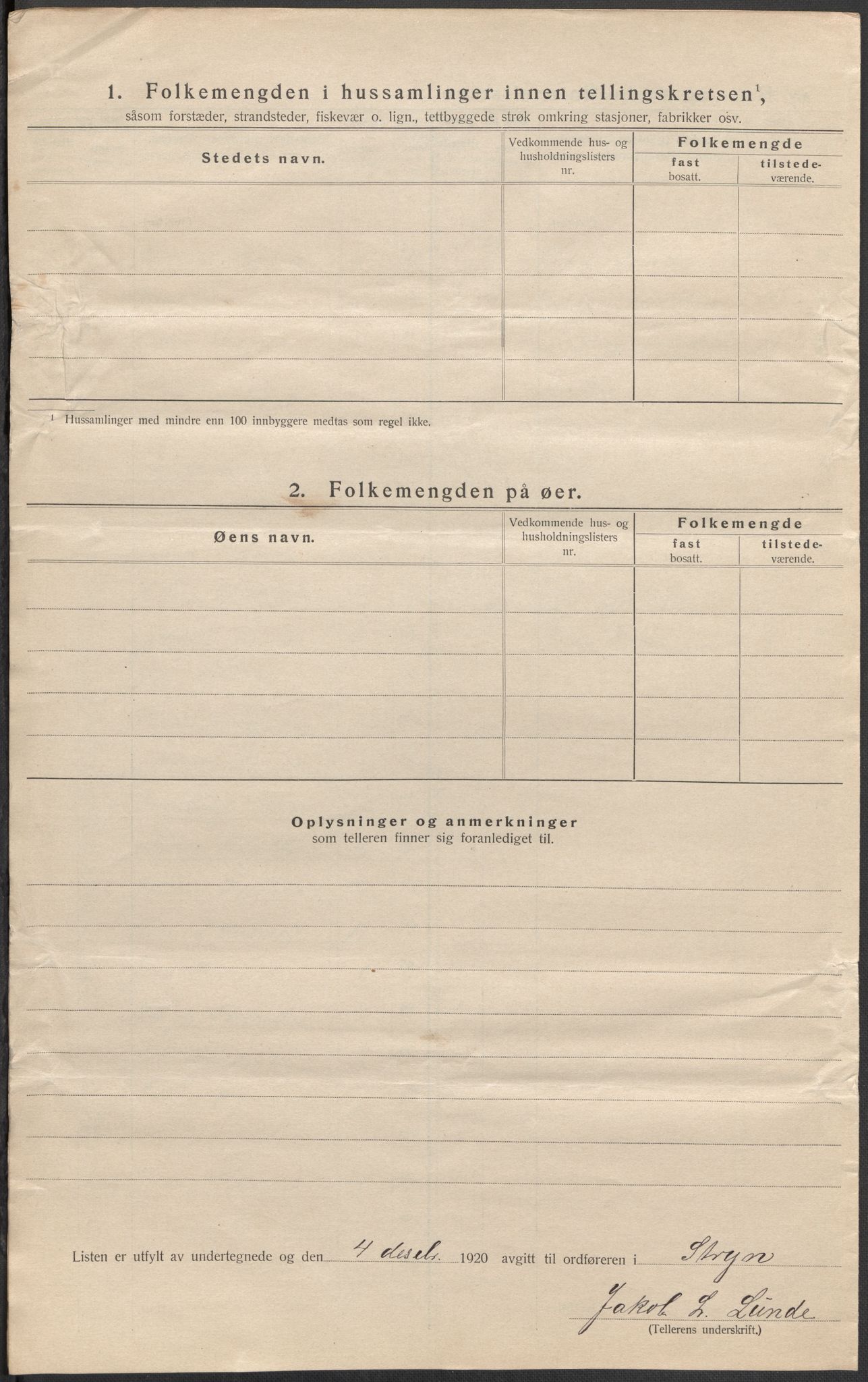 SAB, 1920 census for Stryn, 1920, p. 25