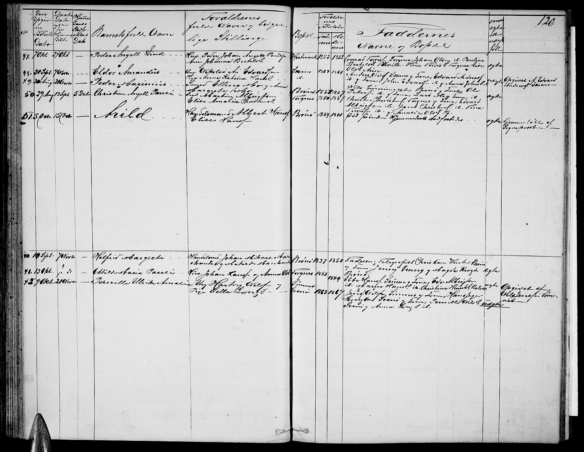 Ministerialprotokoller, klokkerbøker og fødselsregistre - Nordland, AV/SAT-A-1459/813/L0212: Parish register (copy) no. 813C04, 1864-1886, p. 120