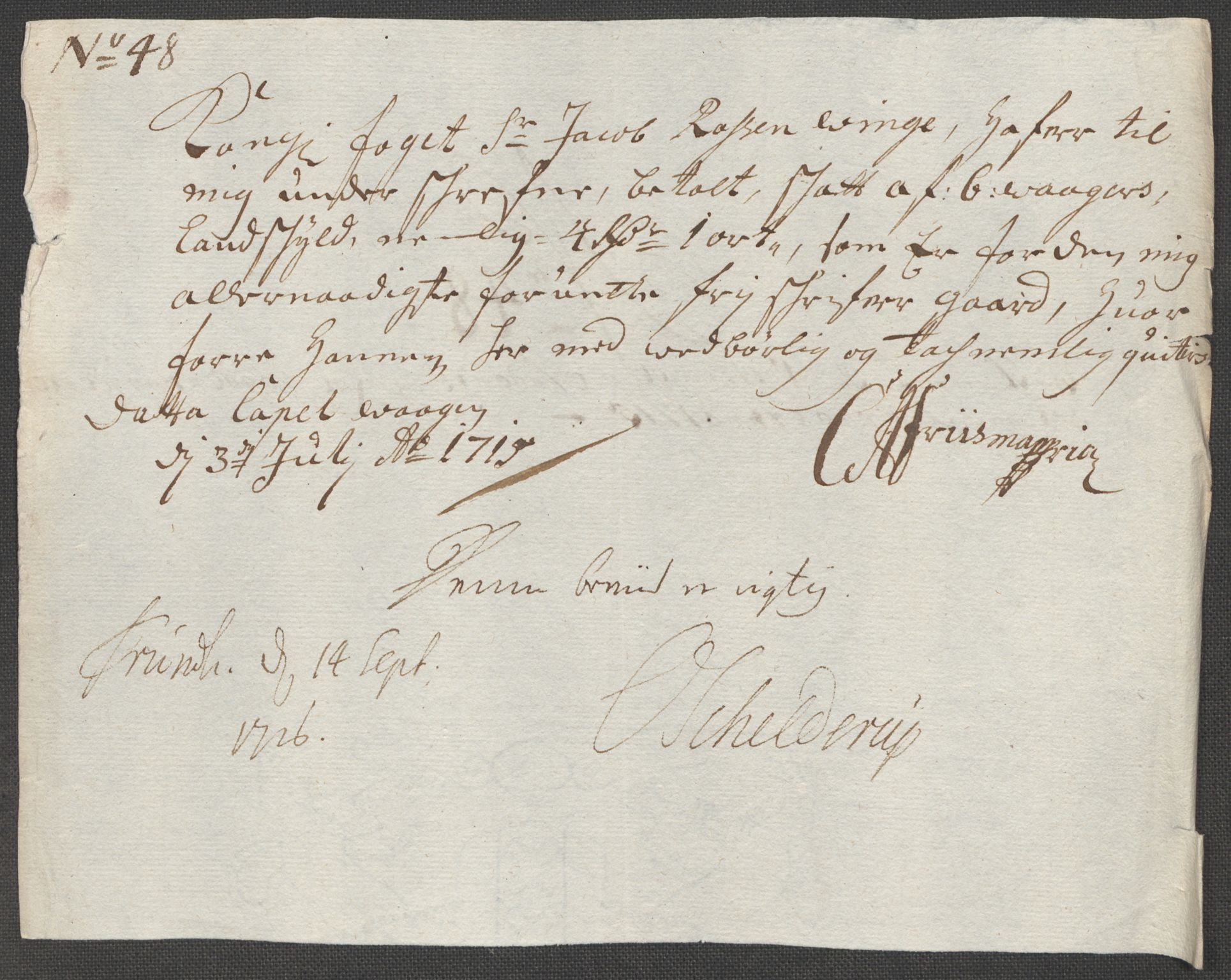 Rentekammeret inntil 1814, Reviderte regnskaper, Fogderegnskap, AV/RA-EA-4092/R67/L4681: Fogderegnskap Vesterålen, Andenes og Lofoten, 1715, p. 225