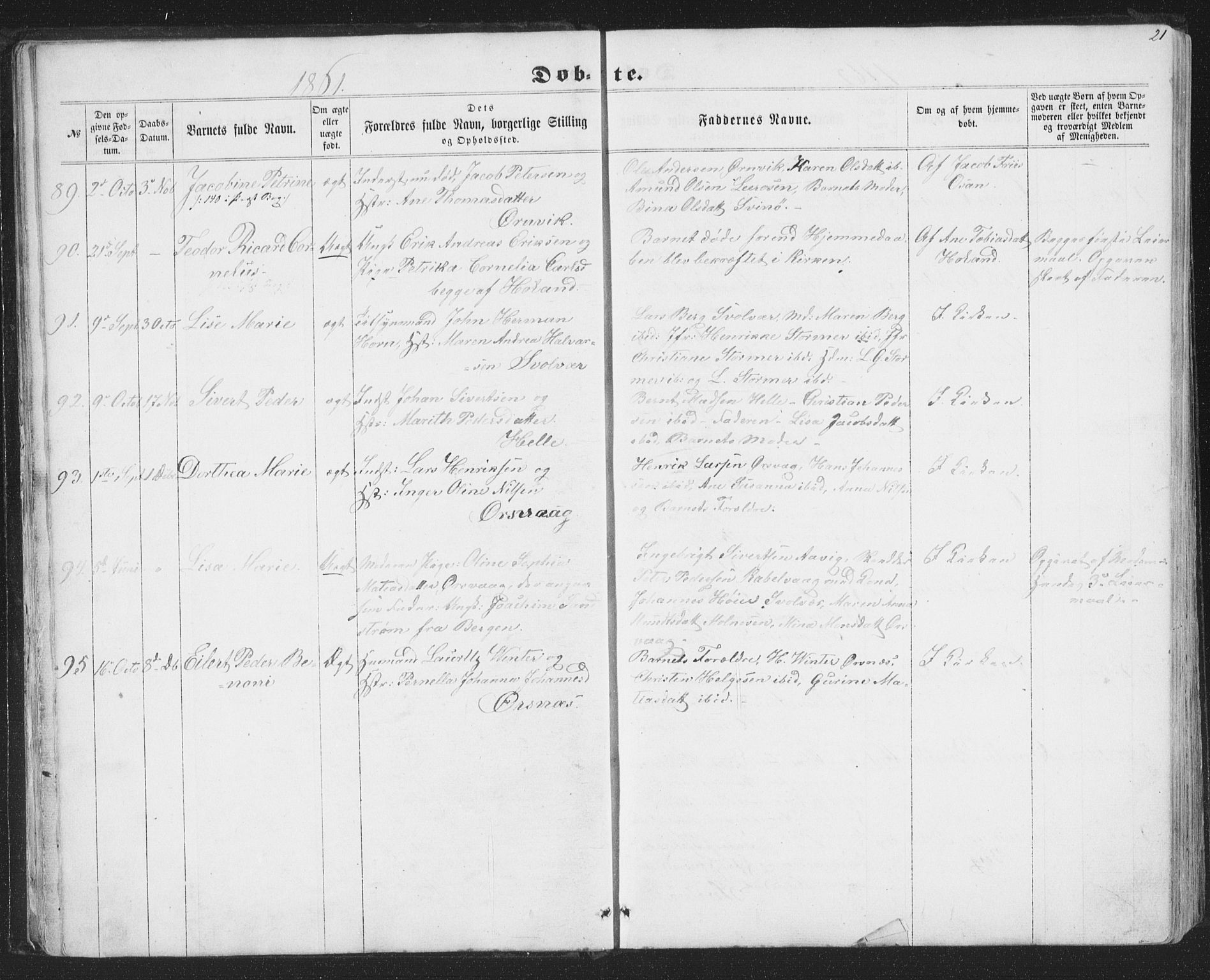 Ministerialprotokoller, klokkerbøker og fødselsregistre - Nordland, AV/SAT-A-1459/874/L1073: Parish register (copy) no. 874C02, 1860-1870, p. 21