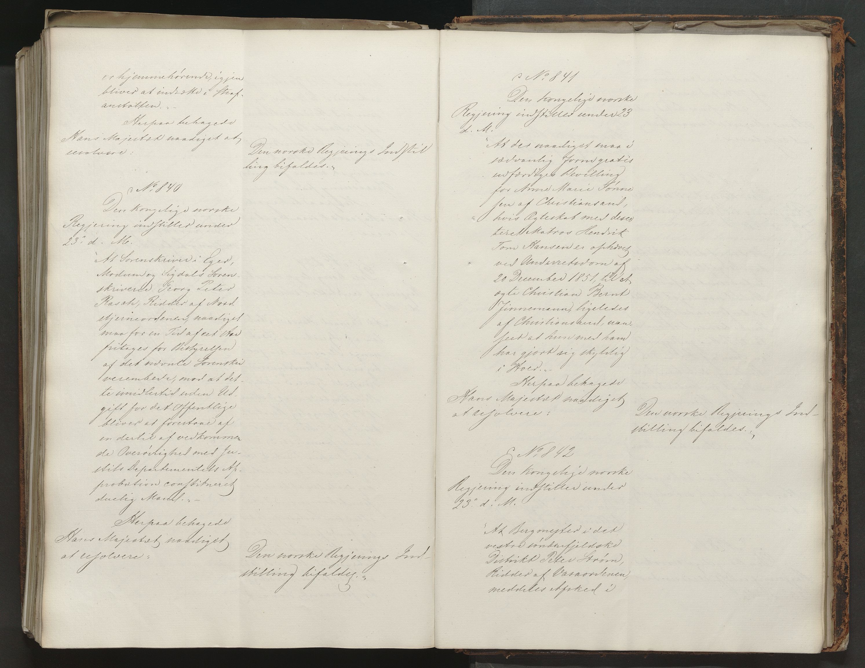 Statsrådssekretariatet, AV/RA-S-1001/A/Ab/L0075: Kgl. res. 1. halvår, 1852