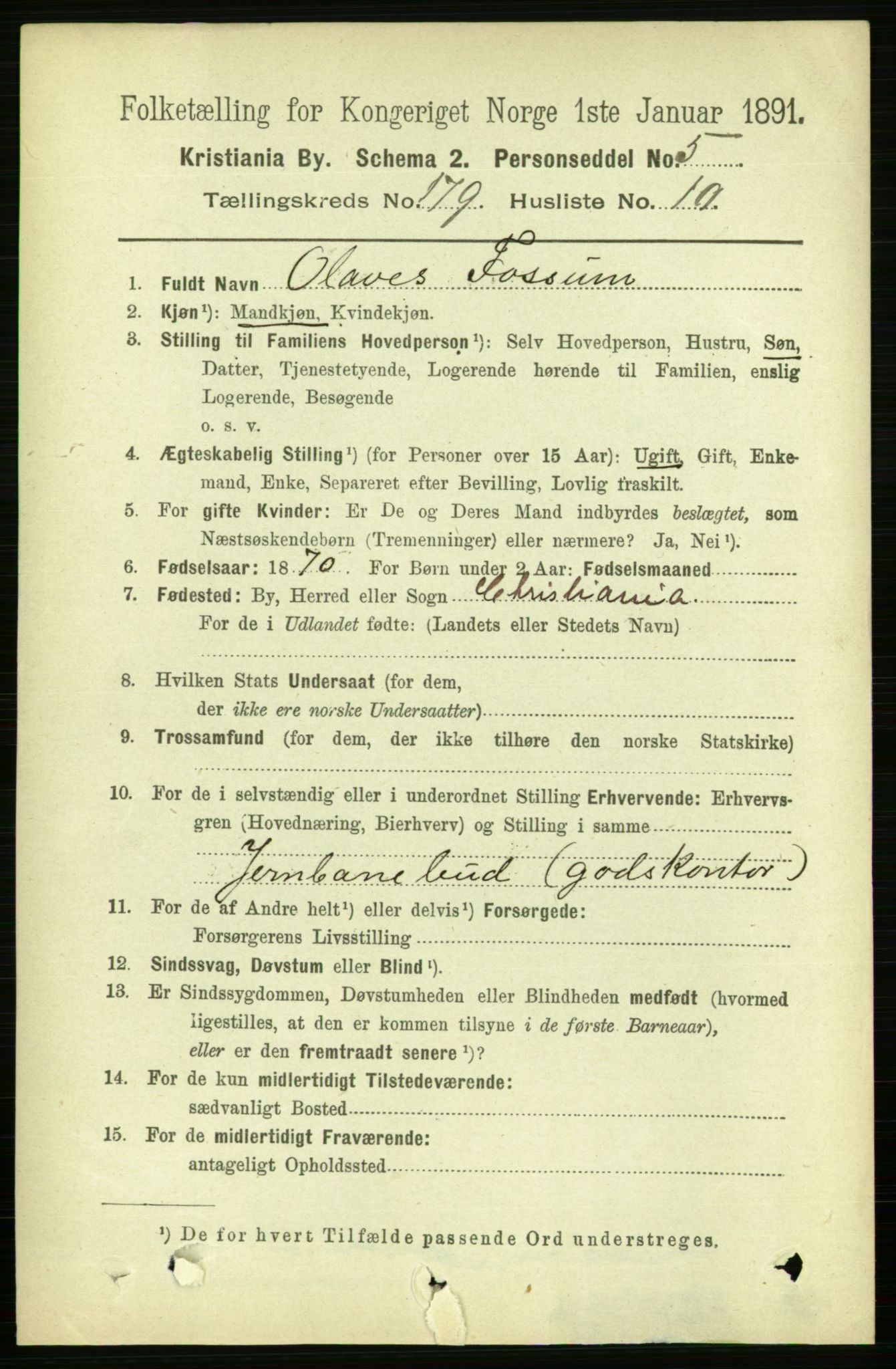 RA, 1891 census for 0301 Kristiania, 1891, p. 108220