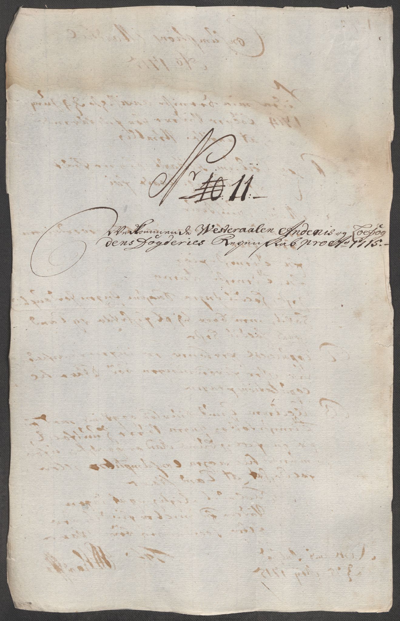 Rentekammeret inntil 1814, Reviderte regnskaper, Fogderegnskap, AV/RA-EA-4092/R67/L4681: Fogderegnskap Vesterålen, Andenes og Lofoten, 1715, p. 97