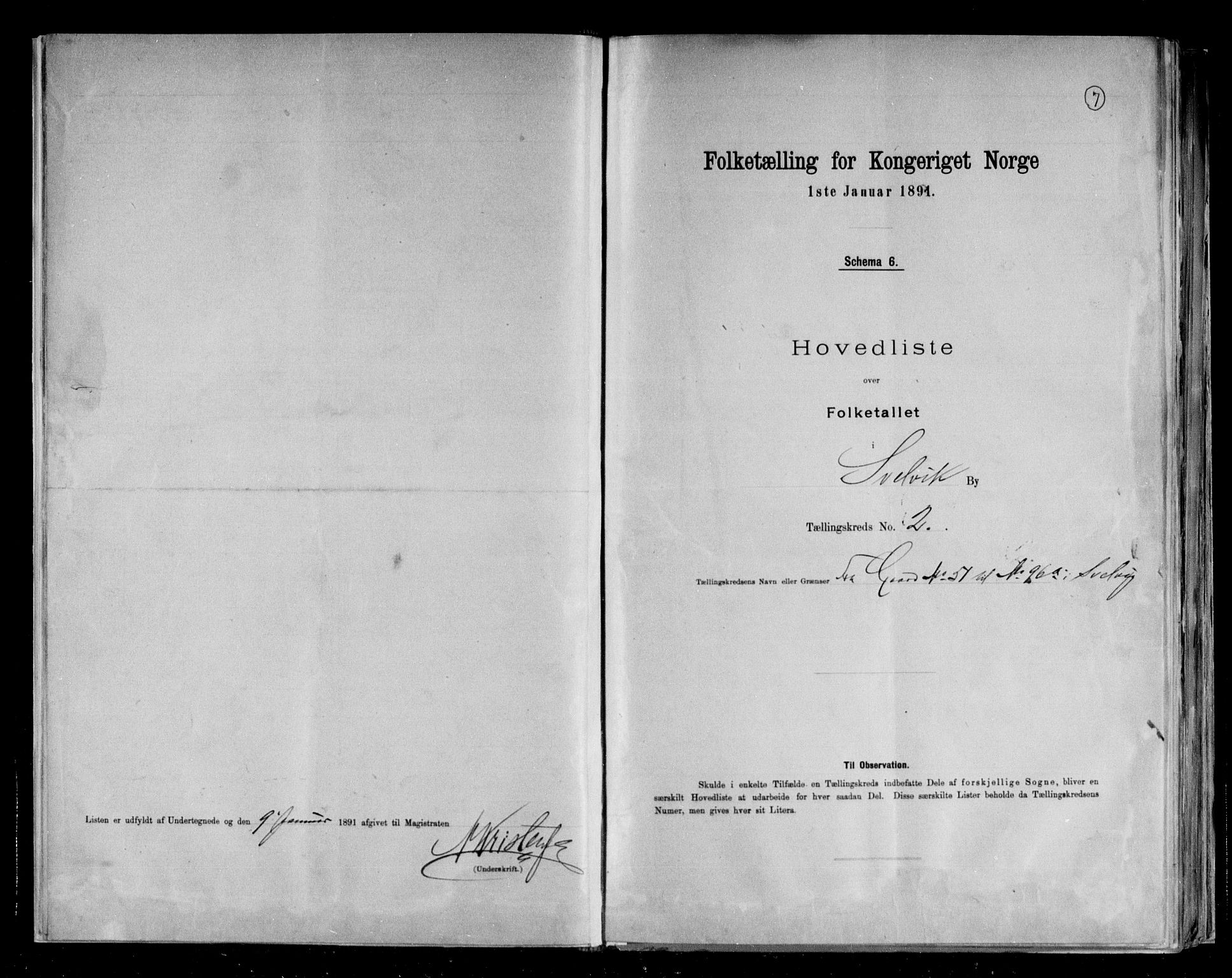 RA, 1891 census for 0701 Svelvik, 1891, p. 7