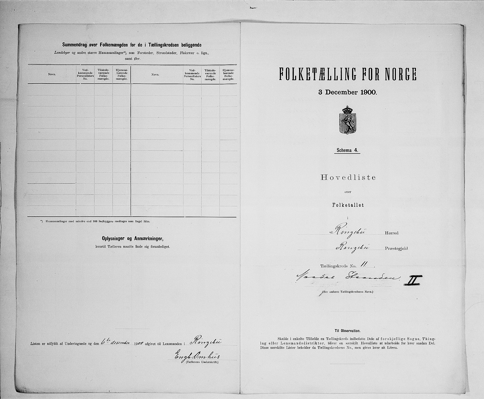 SAH, 1900 census for Ringebu, 1900, p. 41