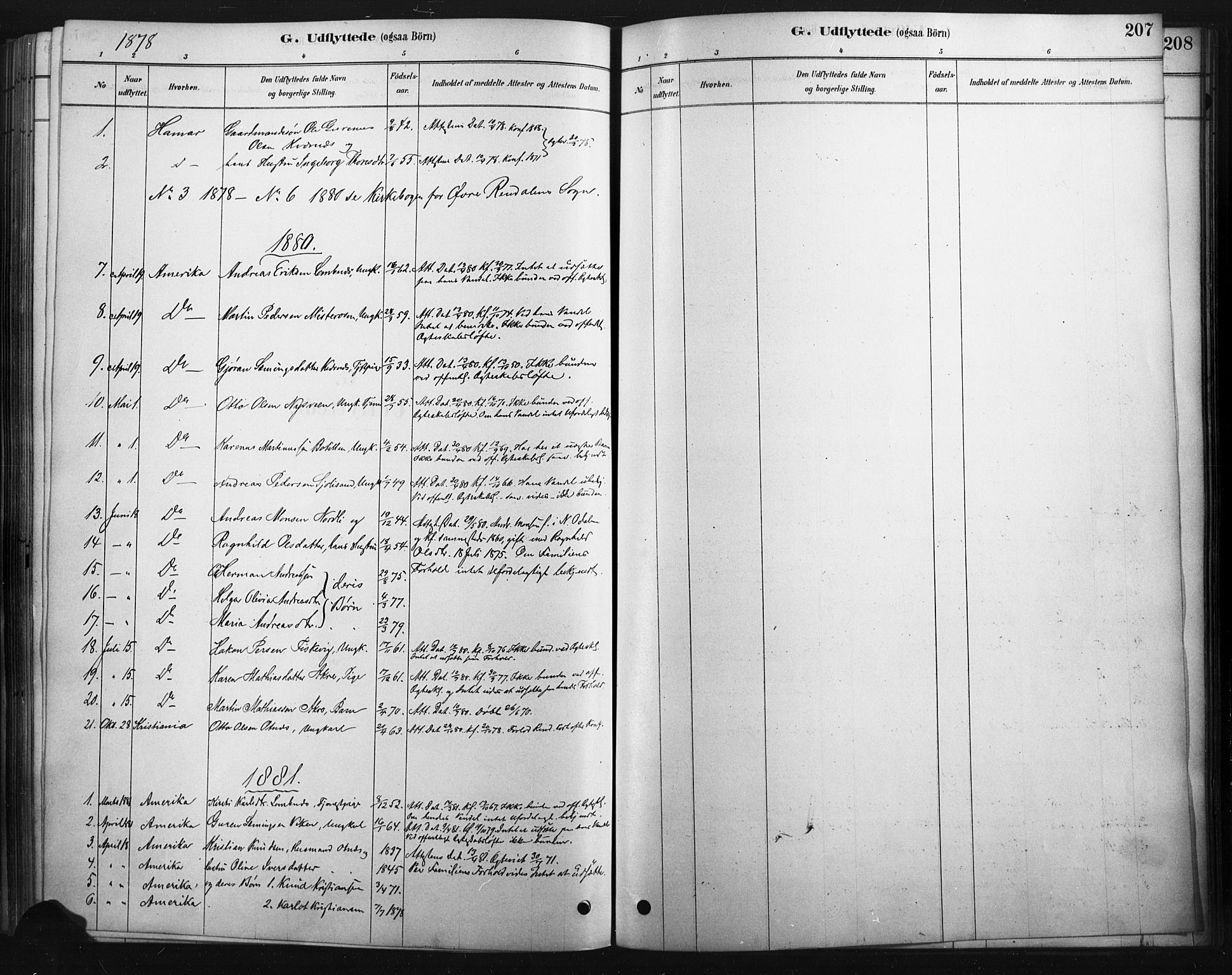 Rendalen prestekontor, SAH/PREST-054/H/Ha/Haa/L0010: Parish register (official) no. 10, 1878-1901, p. 207