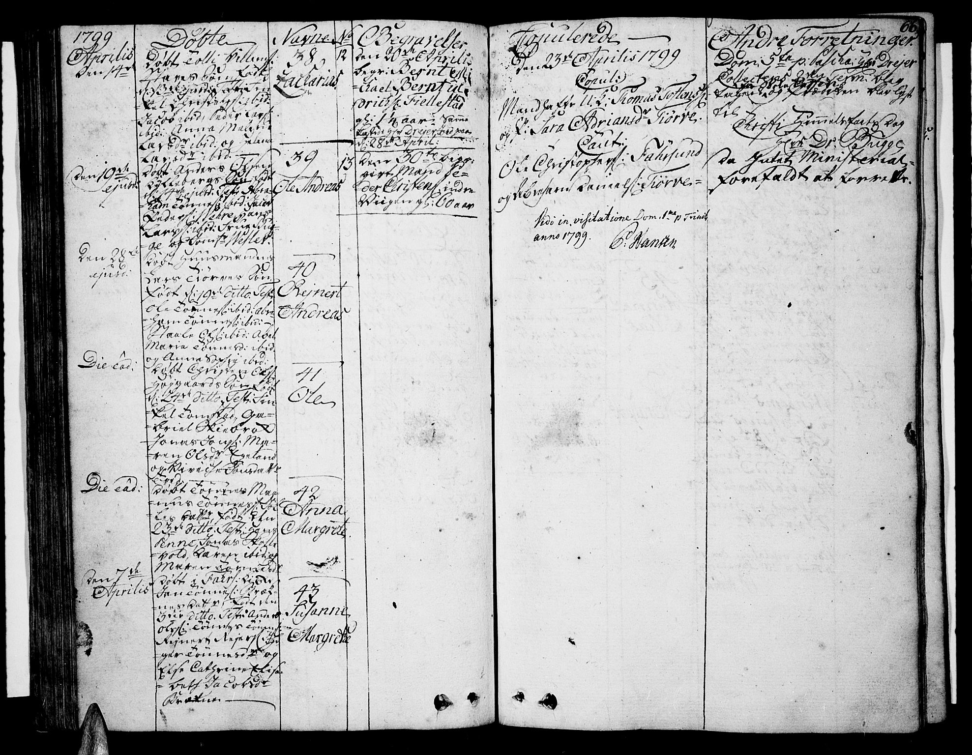 Lista sokneprestkontor, SAK/1111-0027/F/Fa/L0005: Parish register (official) no. A 5, 1795-1823, p. 66