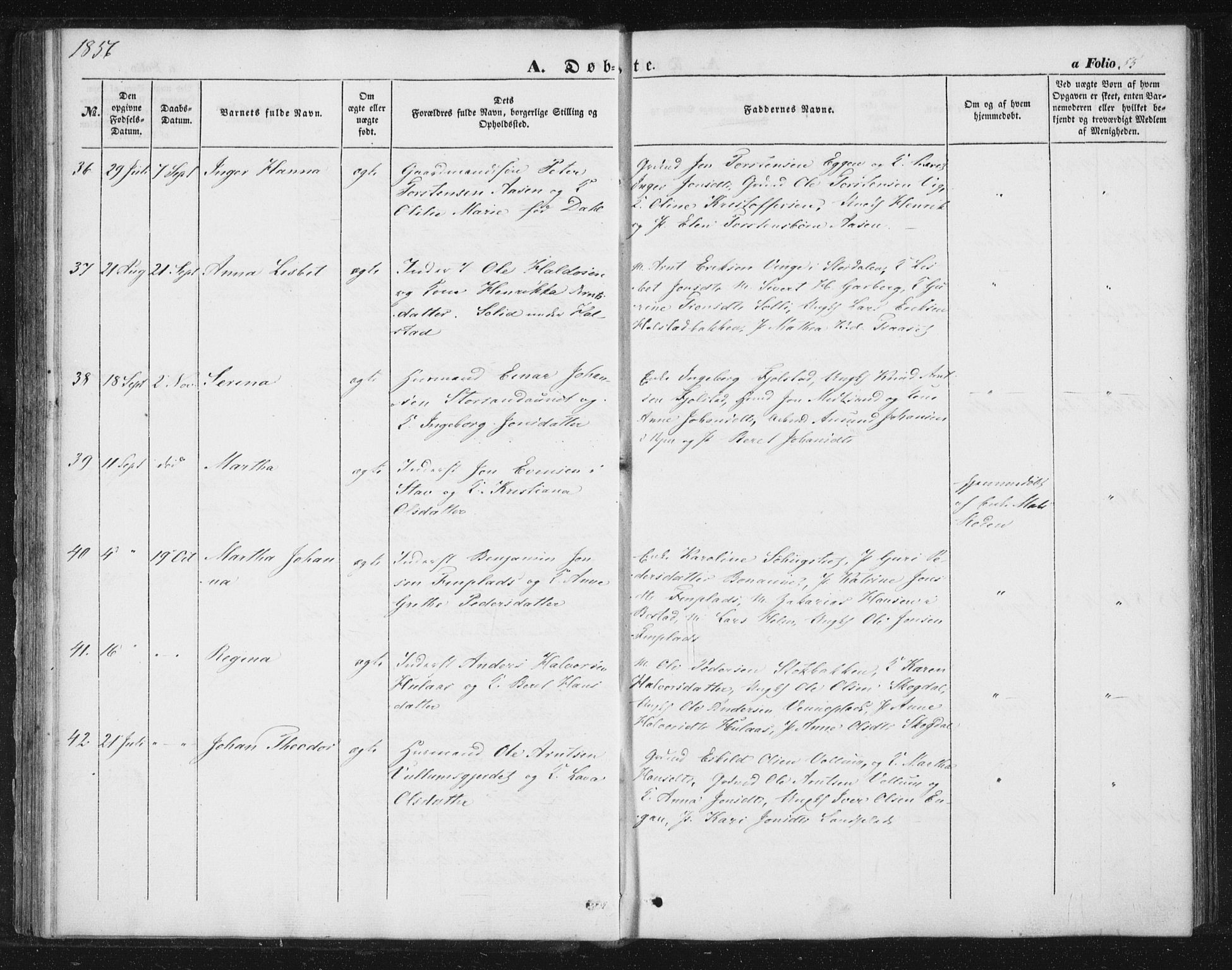 Ministerialprotokoller, klokkerbøker og fødselsregistre - Sør-Trøndelag, AV/SAT-A-1456/616/L0407: Parish register (official) no. 616A04, 1848-1856, p. 55