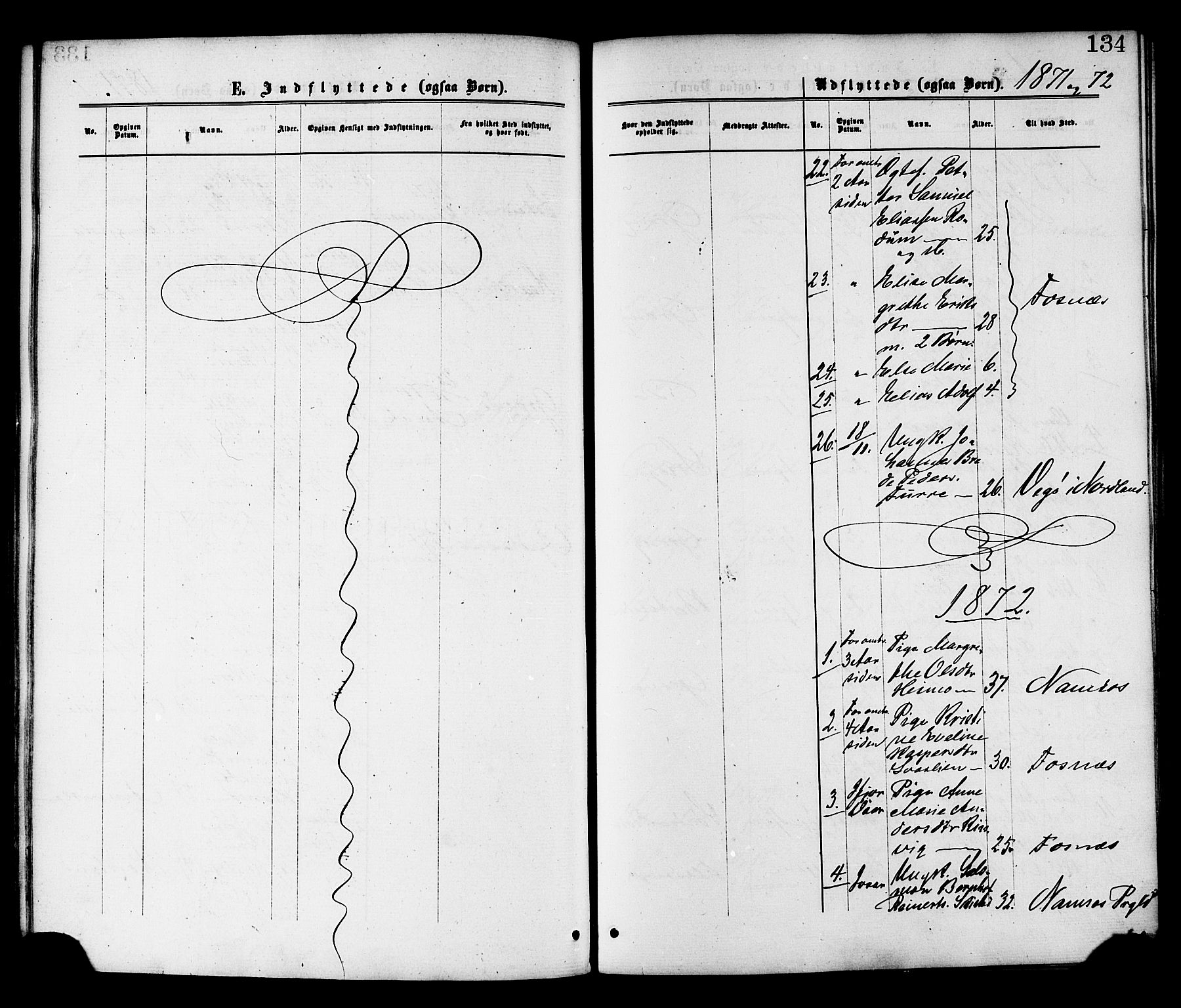 Ministerialprotokoller, klokkerbøker og fødselsregistre - Nord-Trøndelag, SAT/A-1458/764/L0554: Parish register (official) no. 764A09, 1867-1880, p. 134