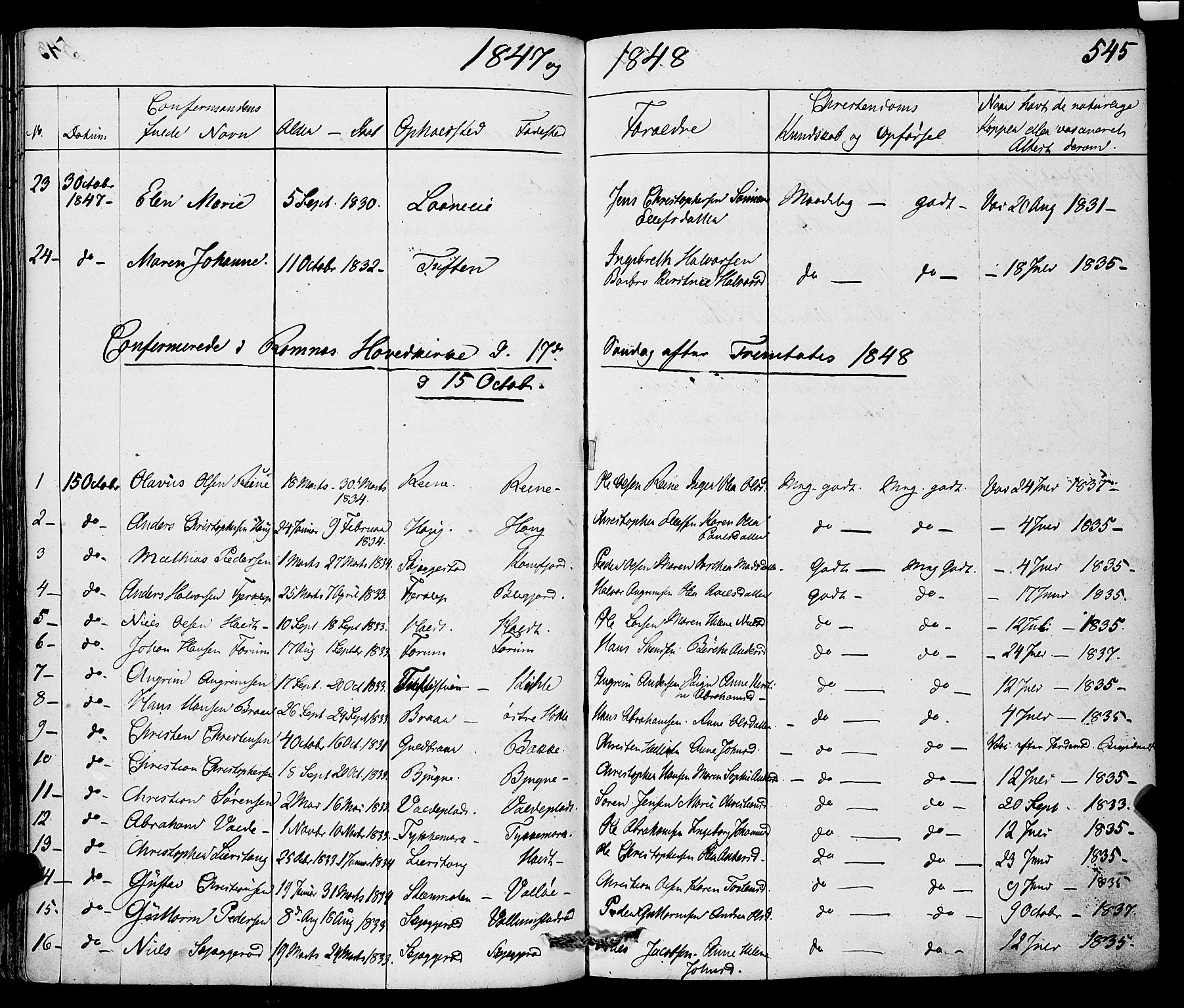 Ramnes kirkebøker, AV/SAKO-A-314/F/Fa/L0005: Parish register (official) no. I 5, 1841-1861, p. 544-545