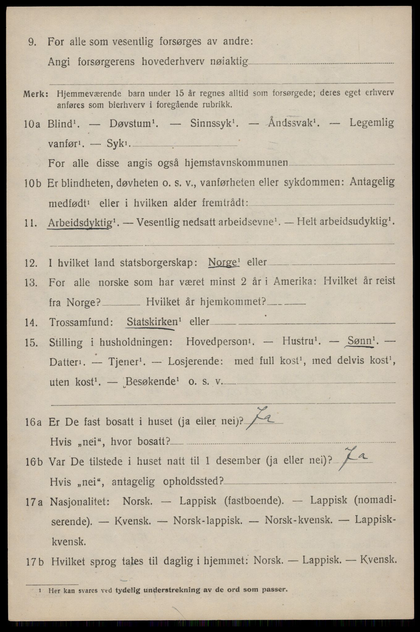 SAT, 1920 census for Flakstad, 1920, p. 3378