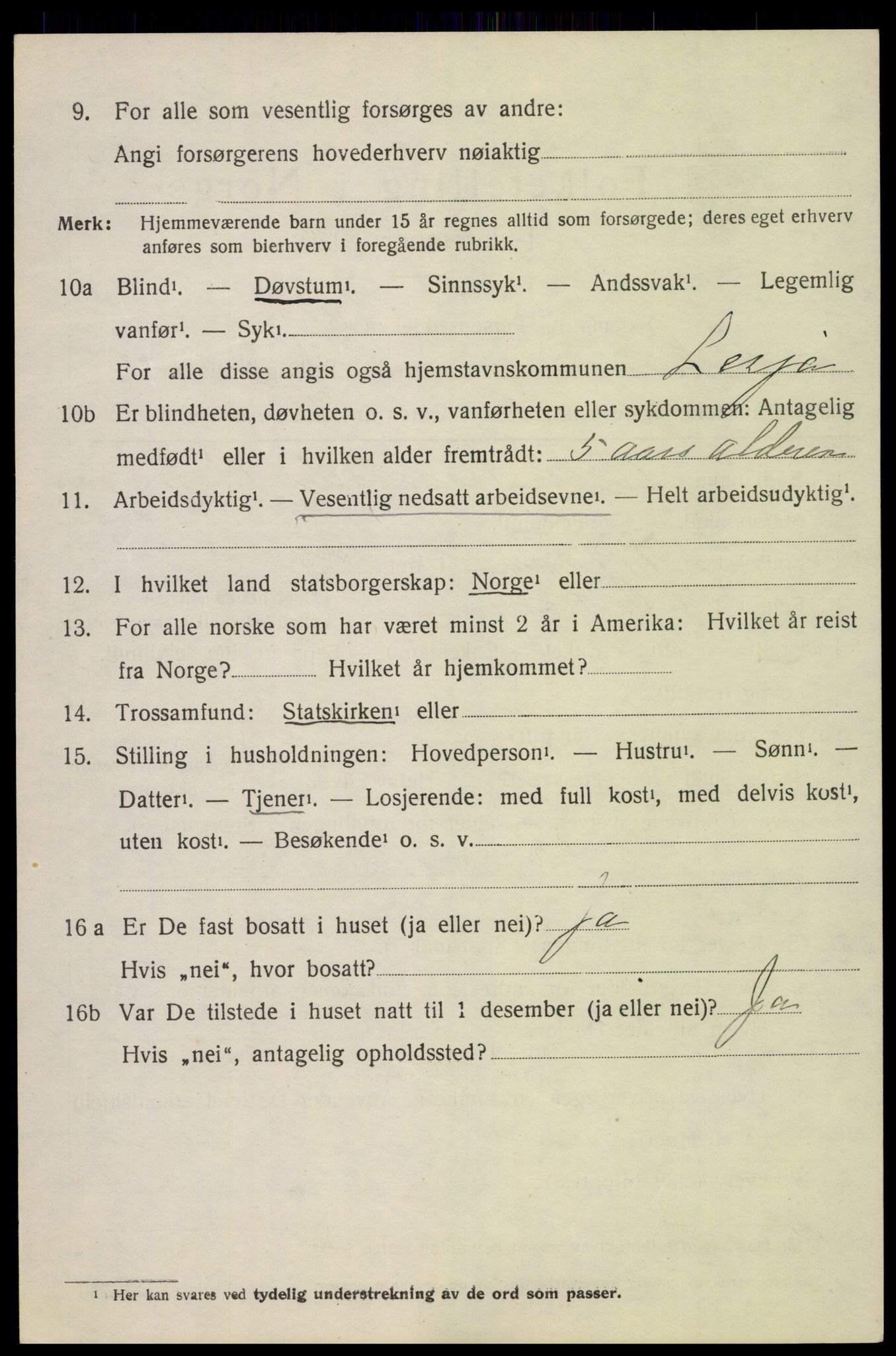 SAH, 1920 census for Lesja, 1920, p. 2527