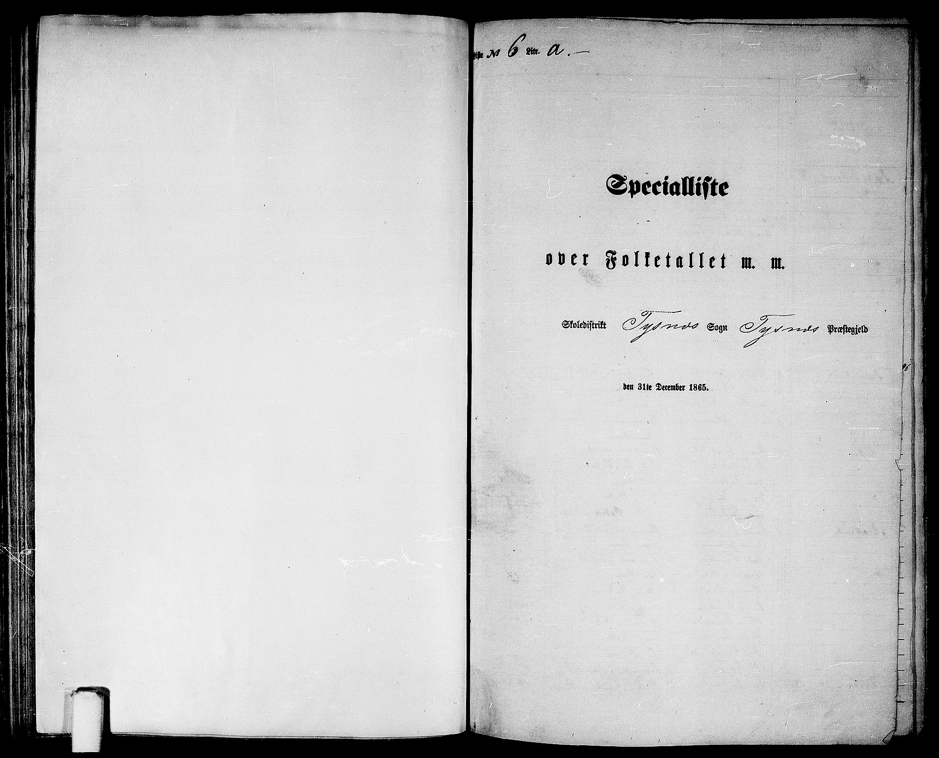 RA, 1865 census for Tysnes, 1865, p. 94