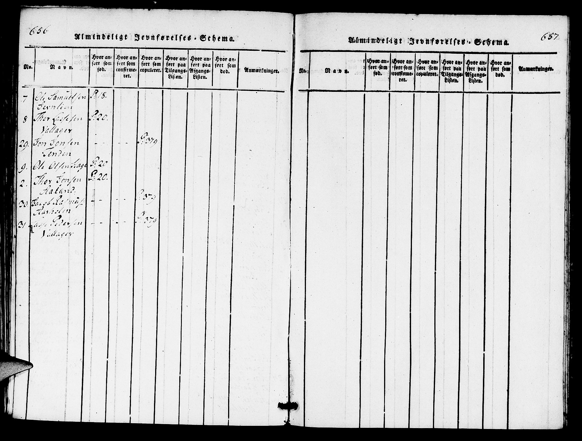 Innvik sokneprestembete, SAB/A-80501: Parish register (copy) no. C 1, 1816-1820, p. 656-657