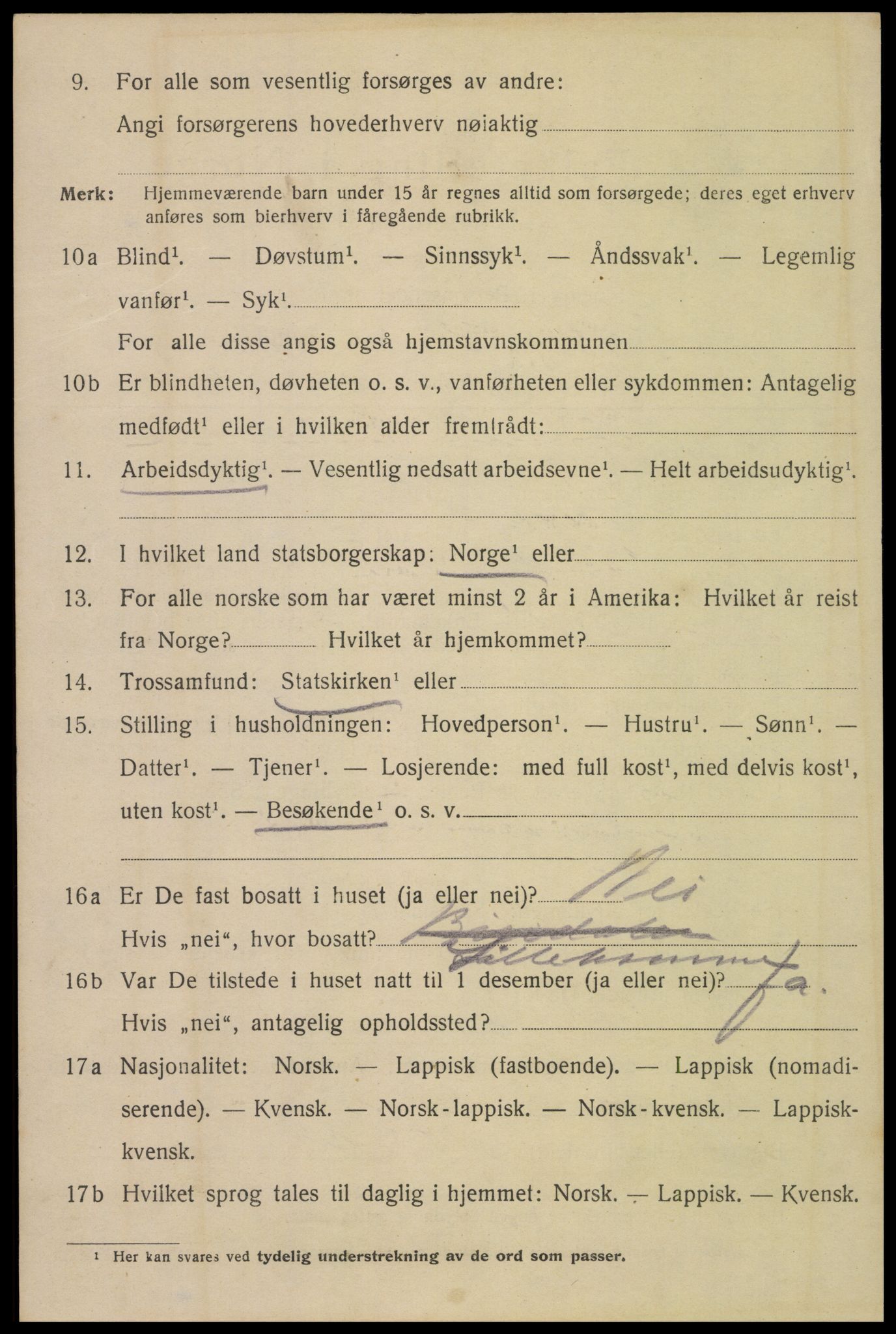 SAT, 1920 census for Narvik, 1920, p. 11743