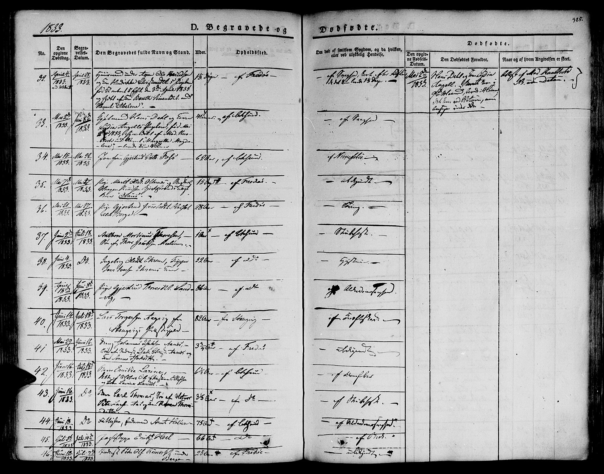 Ministerialprotokoller, klokkerbøker og fødselsregistre - Møre og Romsdal, SAT/A-1454/572/L0843: Parish register (official) no. 572A06, 1832-1842, p. 325