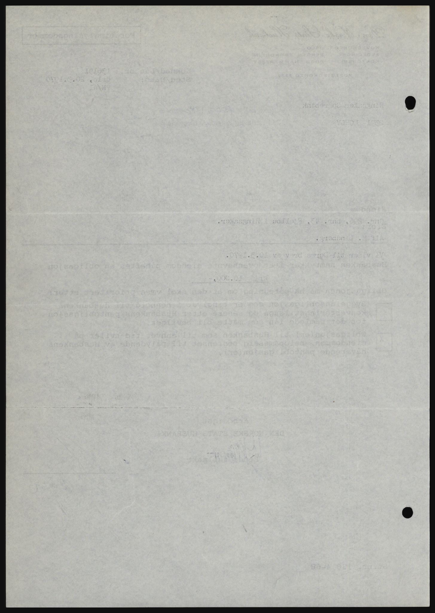 Nord-Hedmark sorenskriveri, SAH/TING-012/H/Hc/L0033: Mortgage book no. 33, 1970-1970, Diary no: : 1522/1970