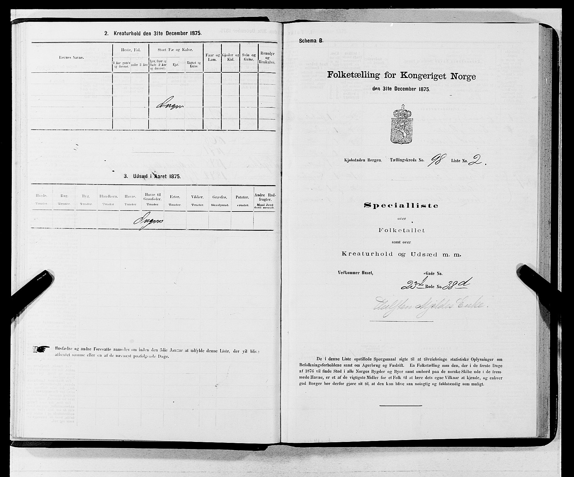 SAB, 1875 census for 1301 Bergen, 1875, p. 5279