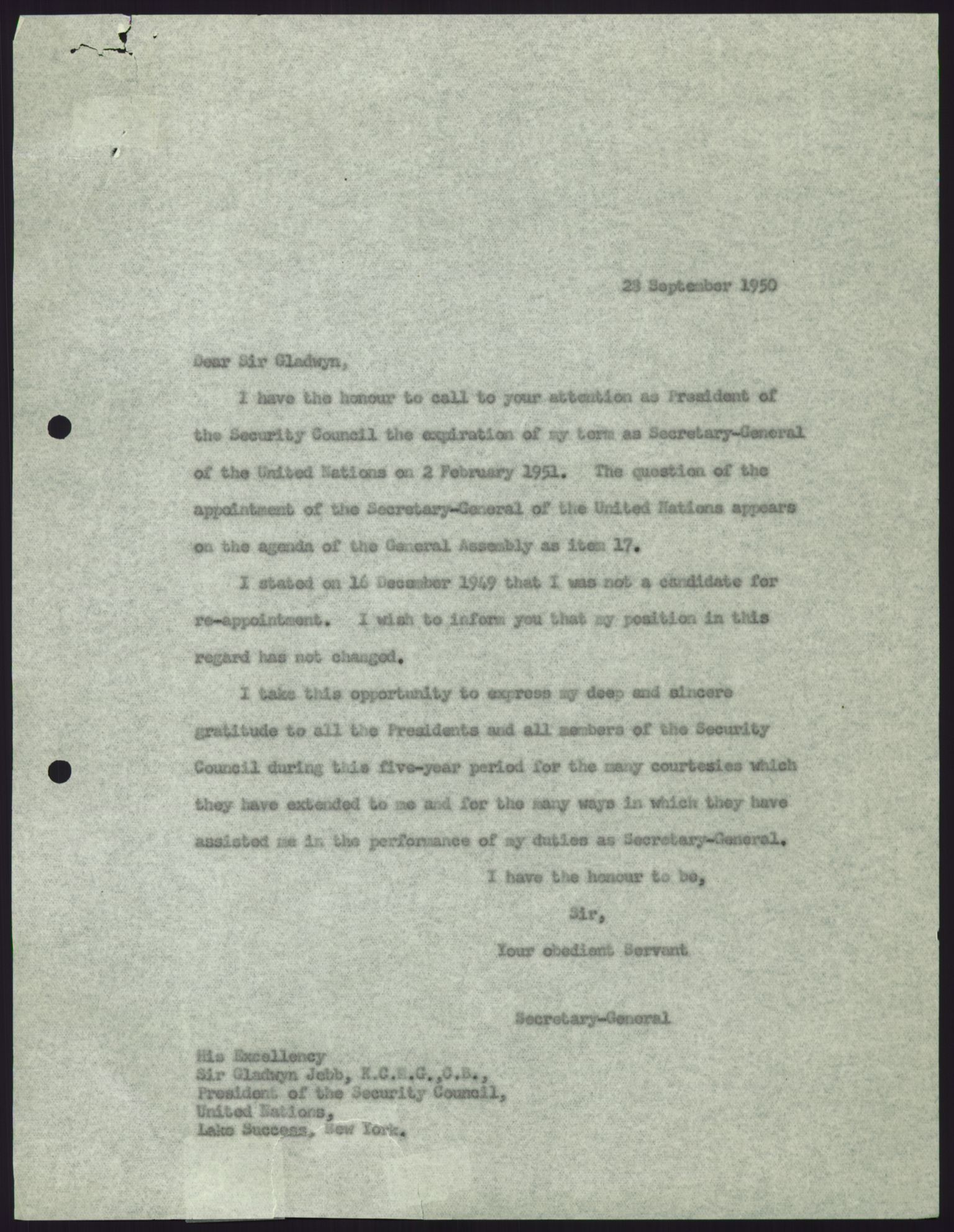 Lie, Trygve, RA/PA-1407/D/L0018: Generalsekretærens papirer., 1947-1951, p. 1332