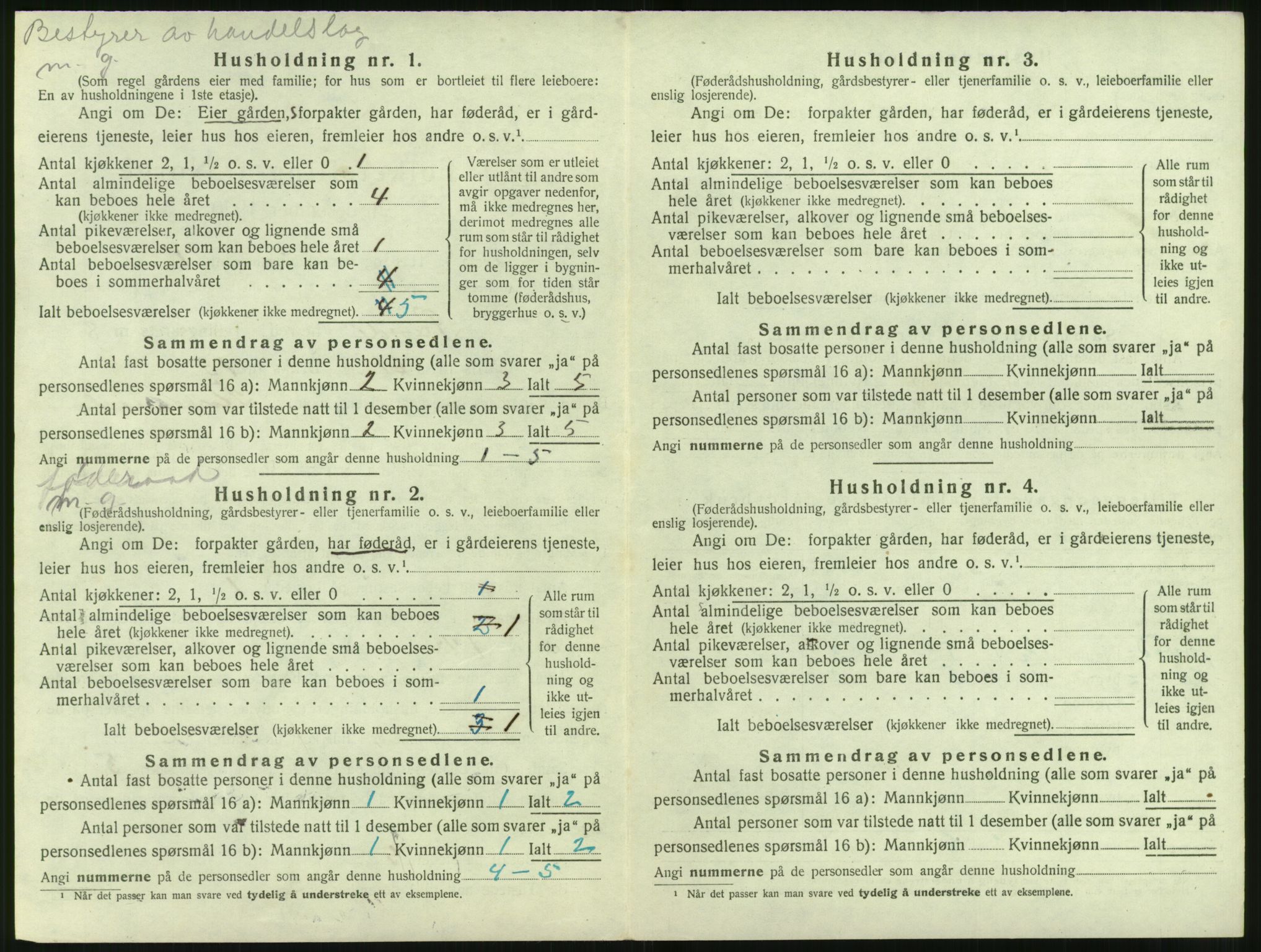 SAT, 1920 census for Sande (MR), 1920, p. 667