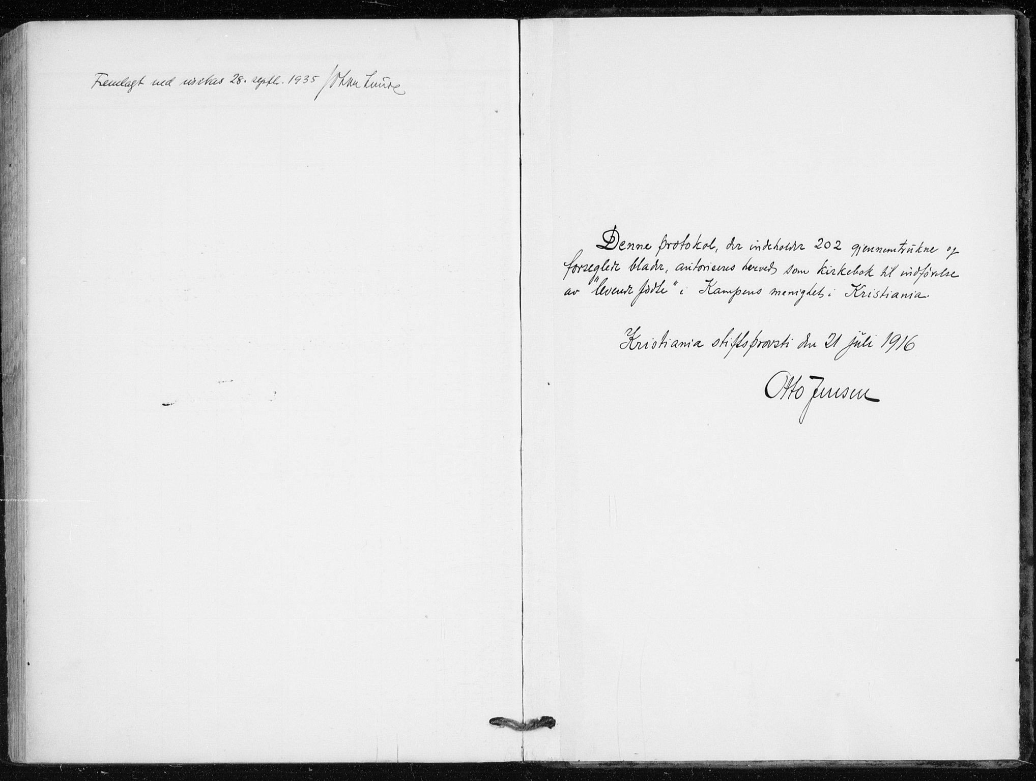 Kampen prestekontor Kirkebøker, AV/SAO-A-10853/F/Fa/L0012: Parish register (official) no. I 12, 1916-1921