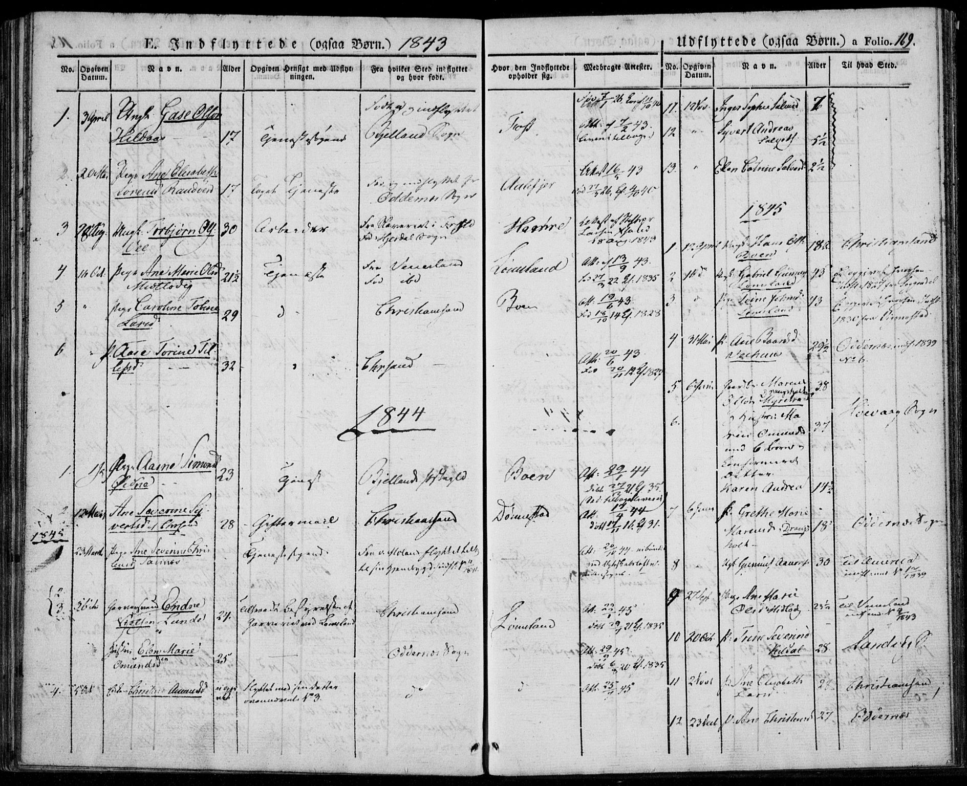 Tveit sokneprestkontor, AV/SAK-1111-0043/F/Fa/L0003: Parish register (official) no. A 3, 1829-1852, p. 169