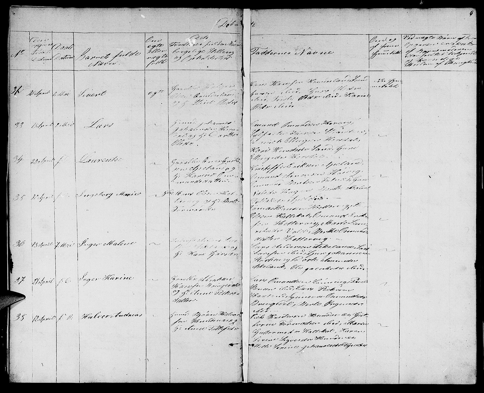 Tysvær sokneprestkontor, AV/SAST-A -101864/H/Ha/Hab/L0002: Parish register (copy) no. B 2, 1852-1868, p. 6