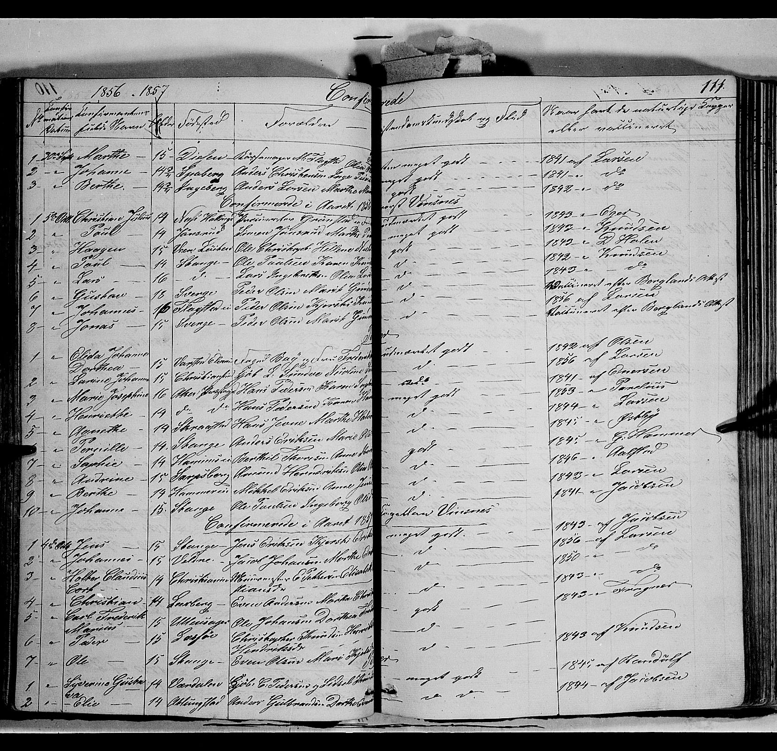 Vang prestekontor, Hedmark, SAH/PREST-008/H/Ha/Haa/L0011: Parish register (official) no. 11, 1852-1877, p. 111