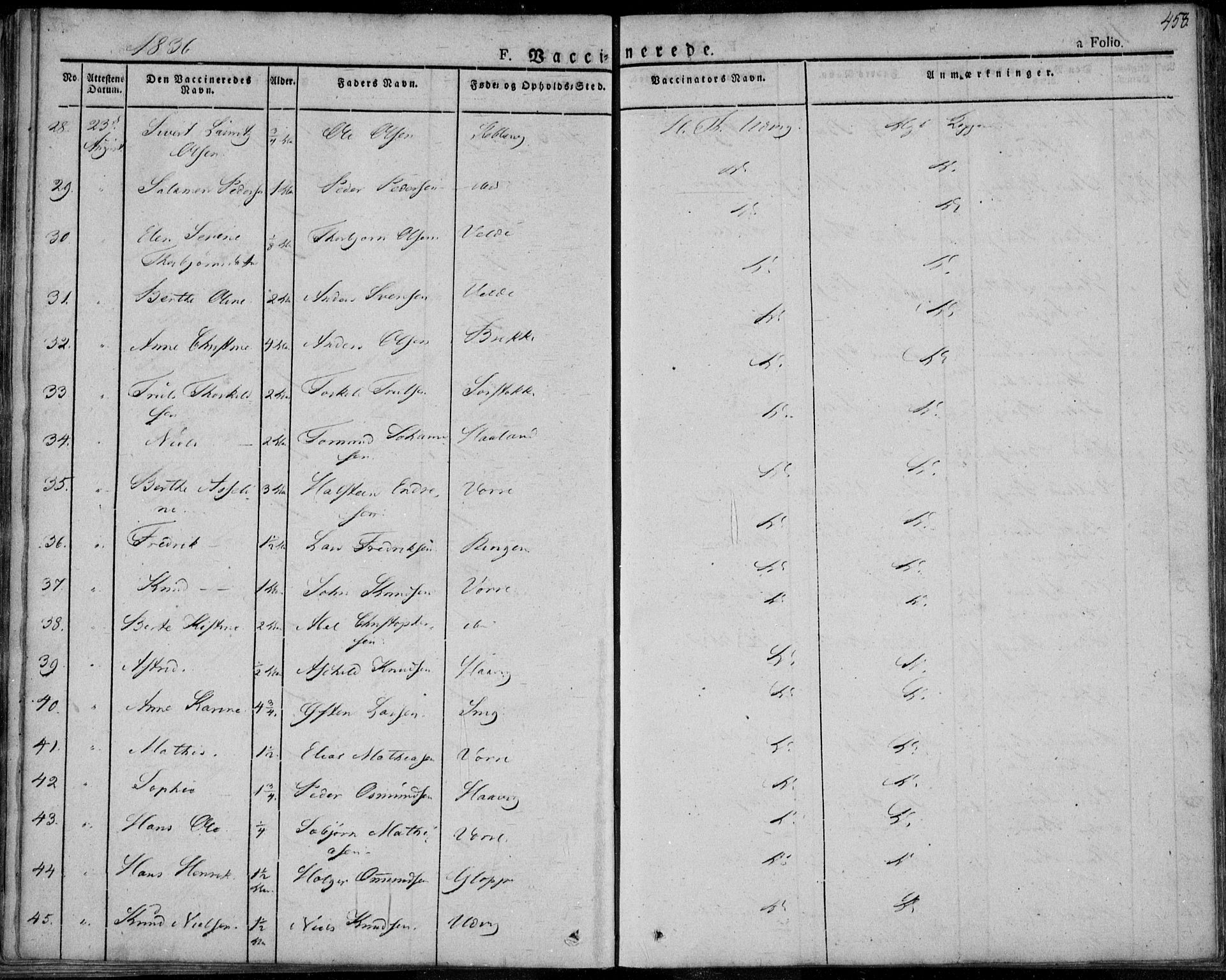 Avaldsnes sokneprestkontor, AV/SAST-A -101851/H/Ha/Haa/L0005: Parish register (official) no. A 5.2, 1825-1841, p. 458