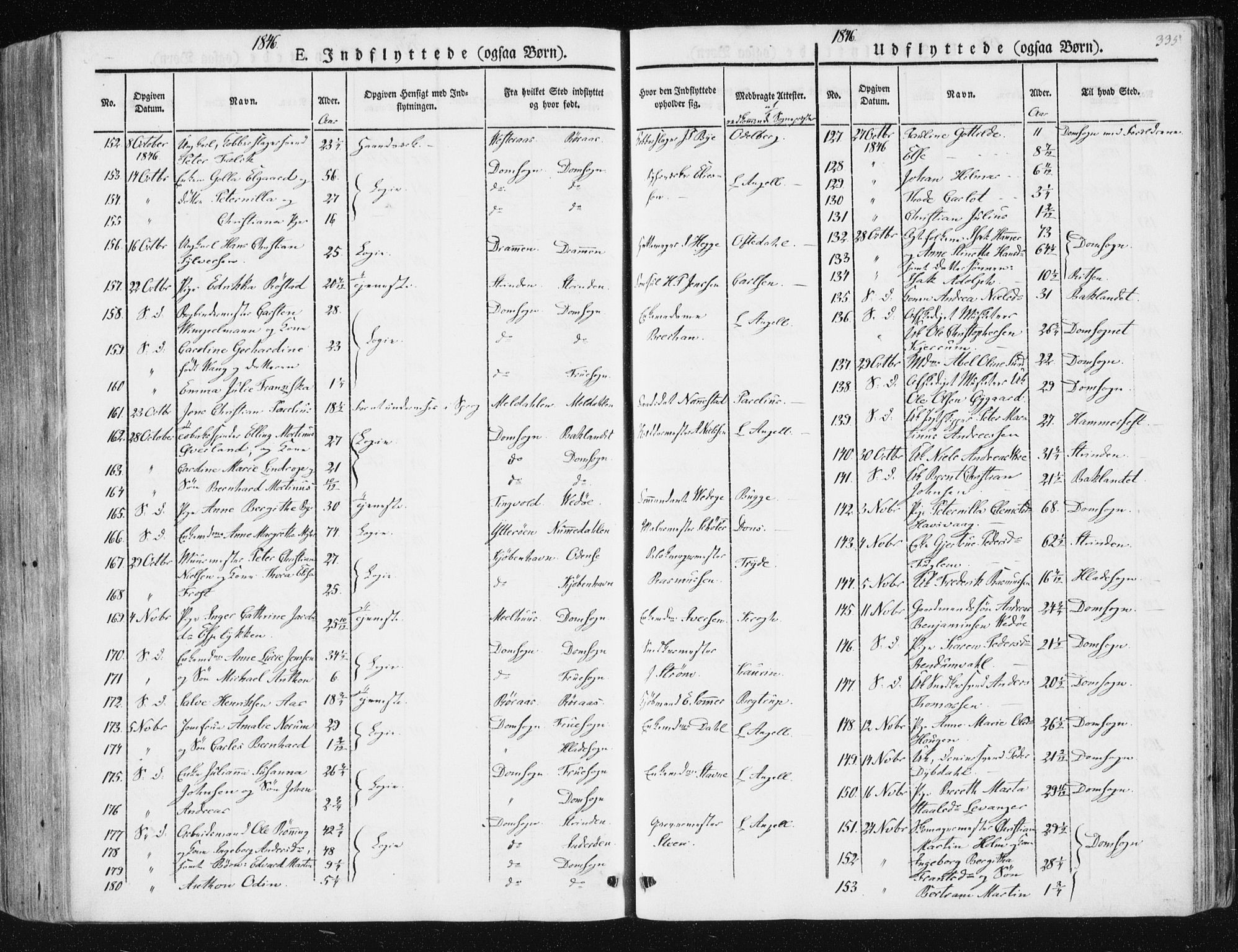 Ministerialprotokoller, klokkerbøker og fødselsregistre - Sør-Trøndelag, AV/SAT-A-1456/602/L0110: Parish register (official) no. 602A08, 1840-1854, p. 335