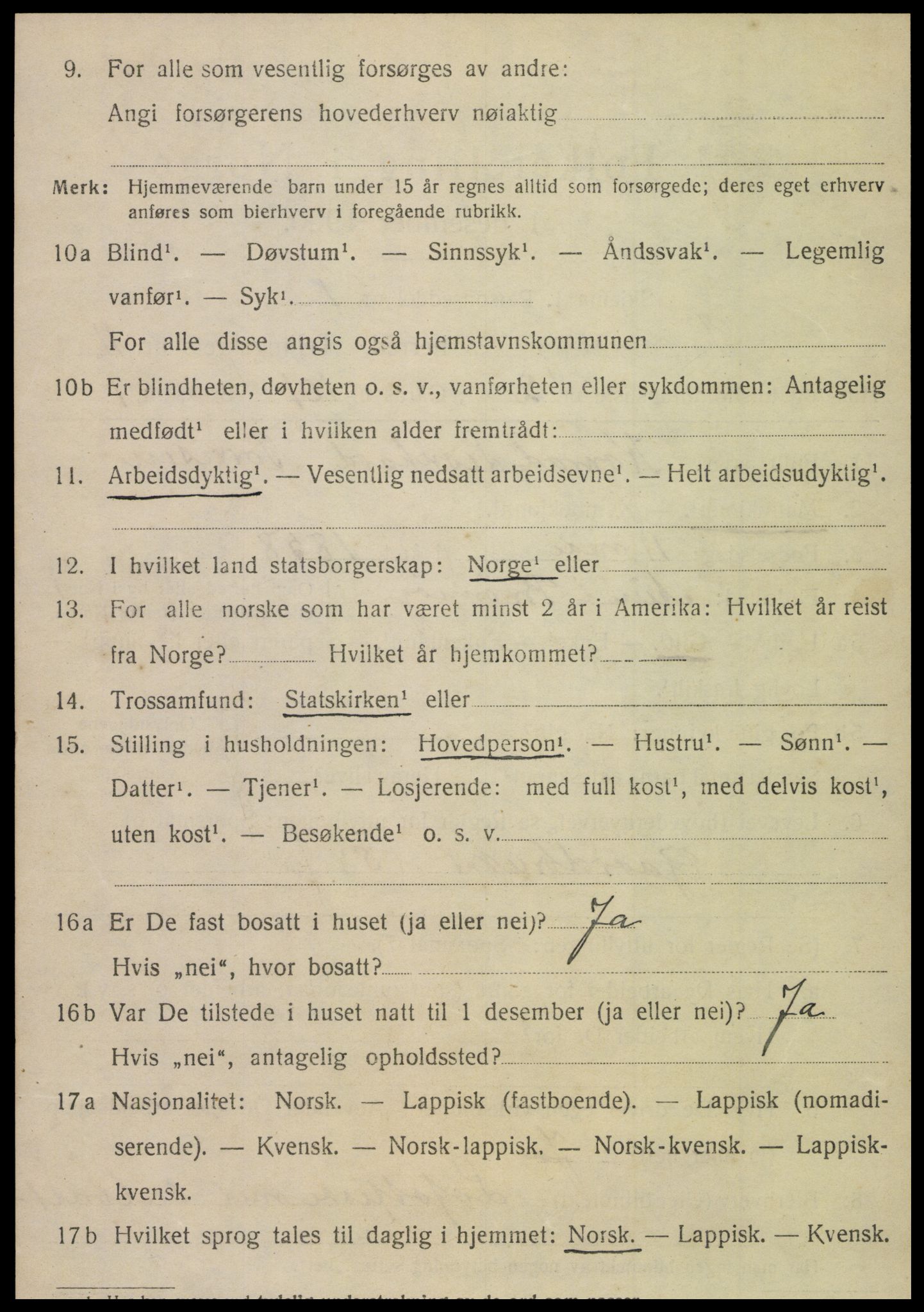 SAT, 1920 census for Brønnøy, 1920, p. 8155
