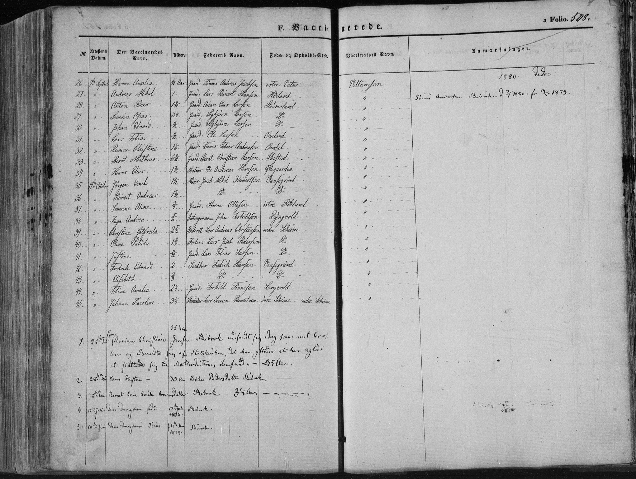 Lista sokneprestkontor, SAK/1111-0027/F/Fa/L0011: Parish register (official) no. A 11, 1861-1878, p. 508