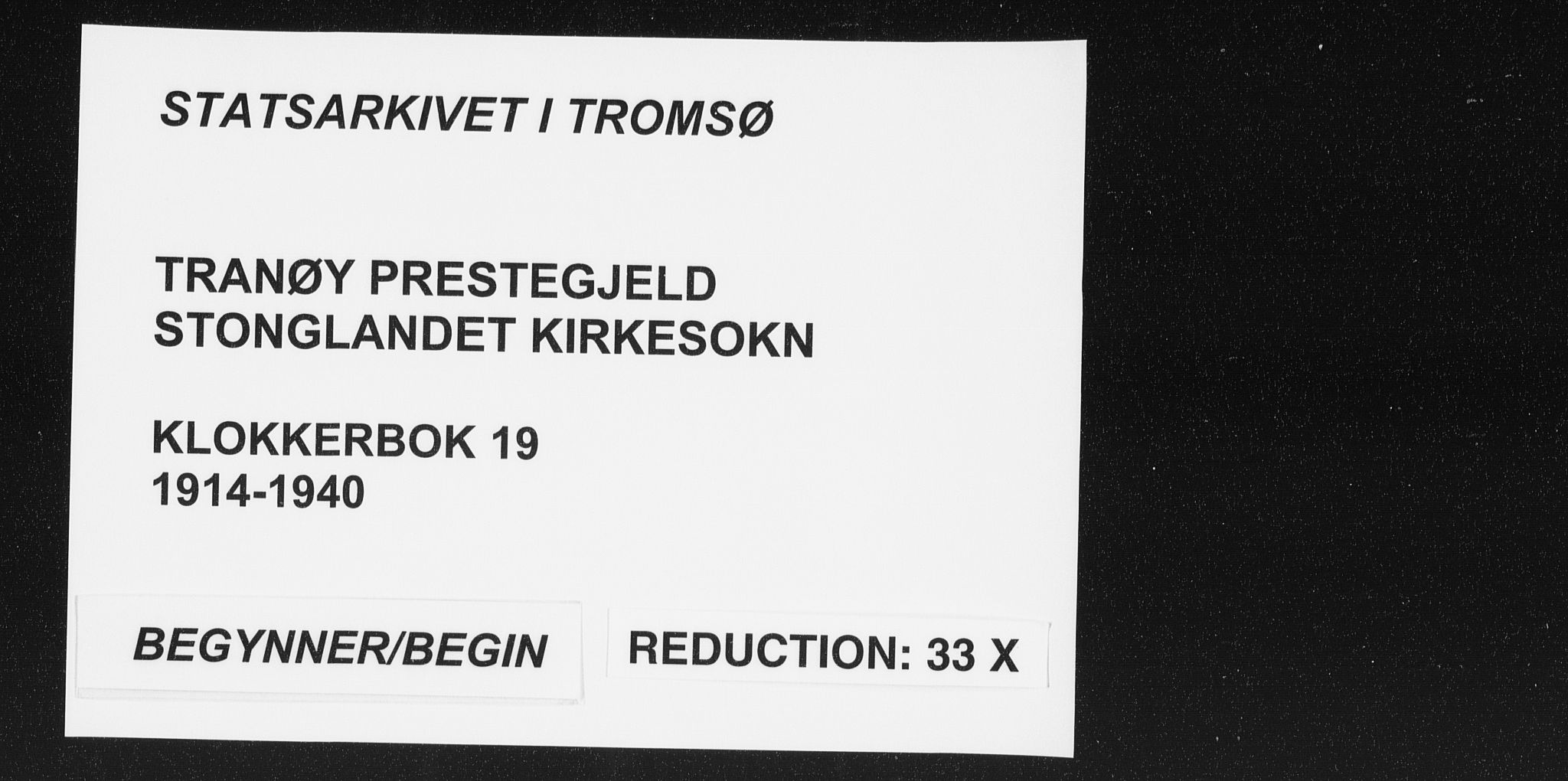 Tranøy sokneprestkontor, SATØ/S-1313/I/Ia/Iab/L0019klokker: Parish register (copy) no. 19, 1914-1940