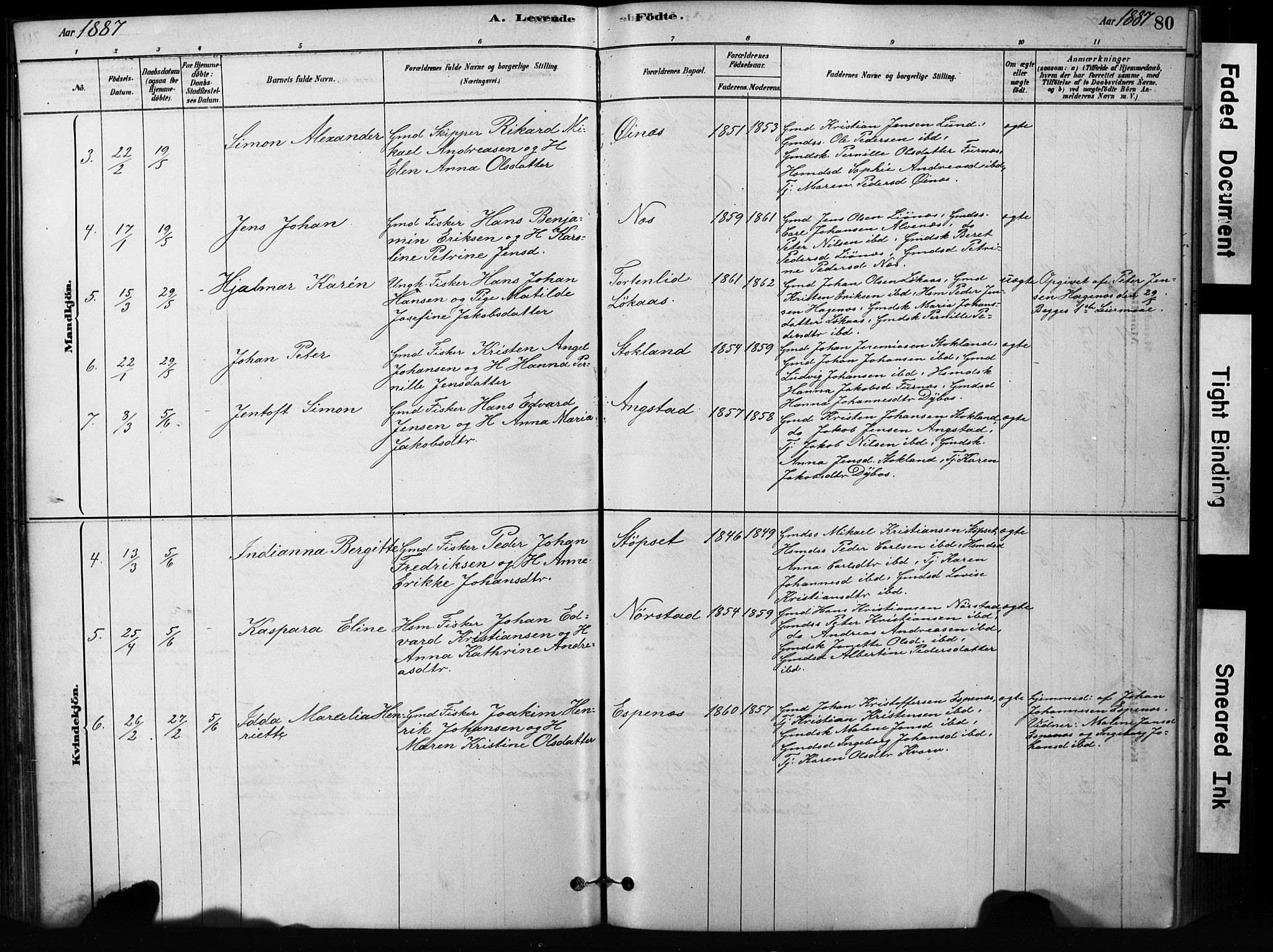 Ministerialprotokoller, klokkerbøker og fødselsregistre - Nordland, AV/SAT-A-1459/852/L0754: Parish register (copy) no. 852C05, 1878-1894, p. 80