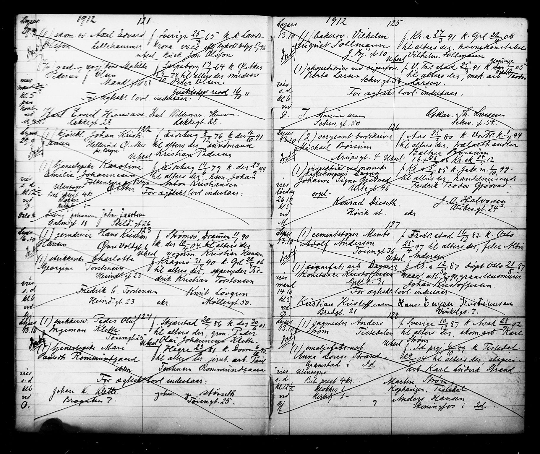 Grønland prestekontor Kirkebøker, AV/SAO-A-10848/H/Ha/L0001: Banns register no. 1, 1912-1918