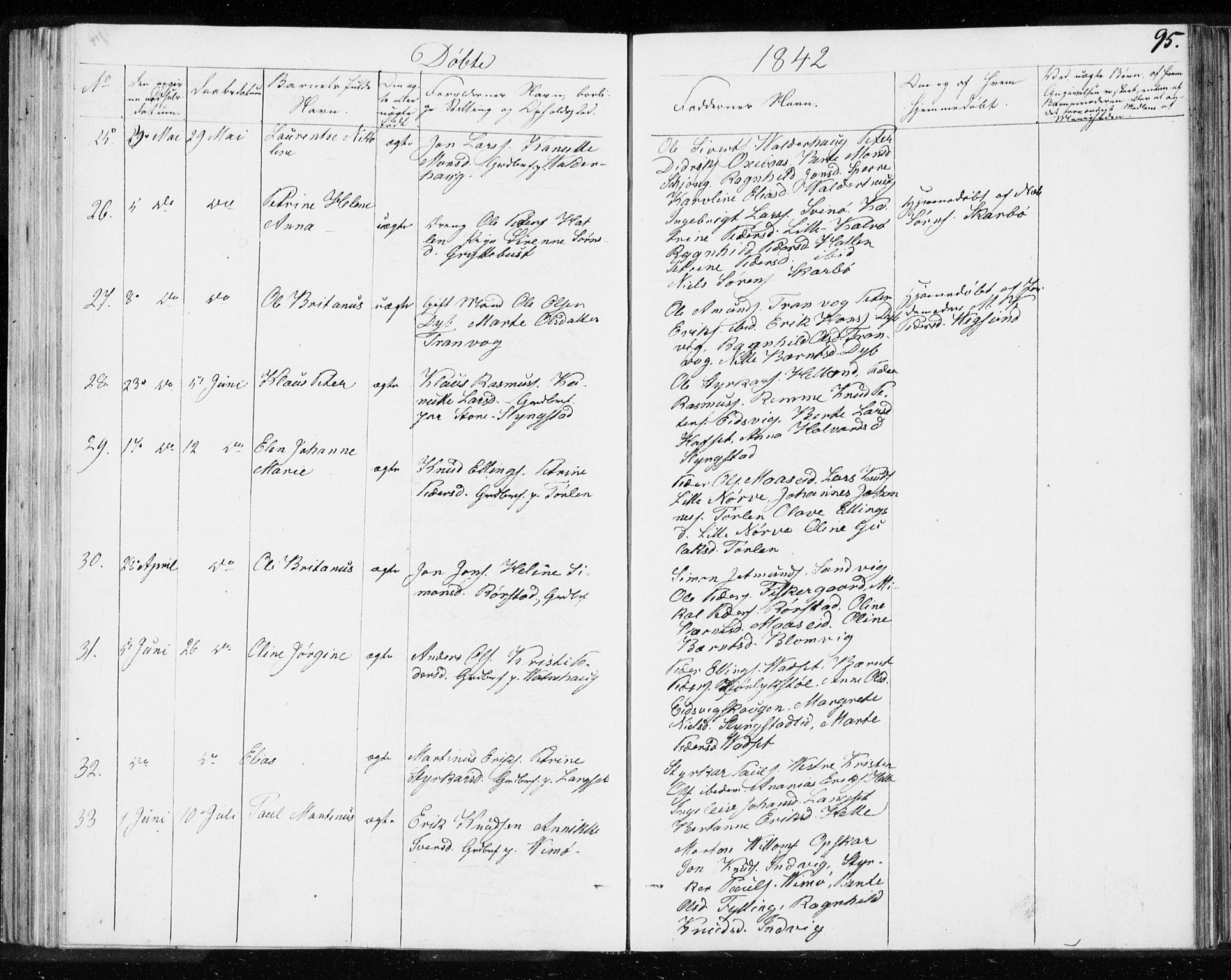 Ministerialprotokoller, klokkerbøker og fødselsregistre - Møre og Romsdal, AV/SAT-A-1454/528/L0414: Curate's parish register no. 528B02, 1833-1844, p. 95