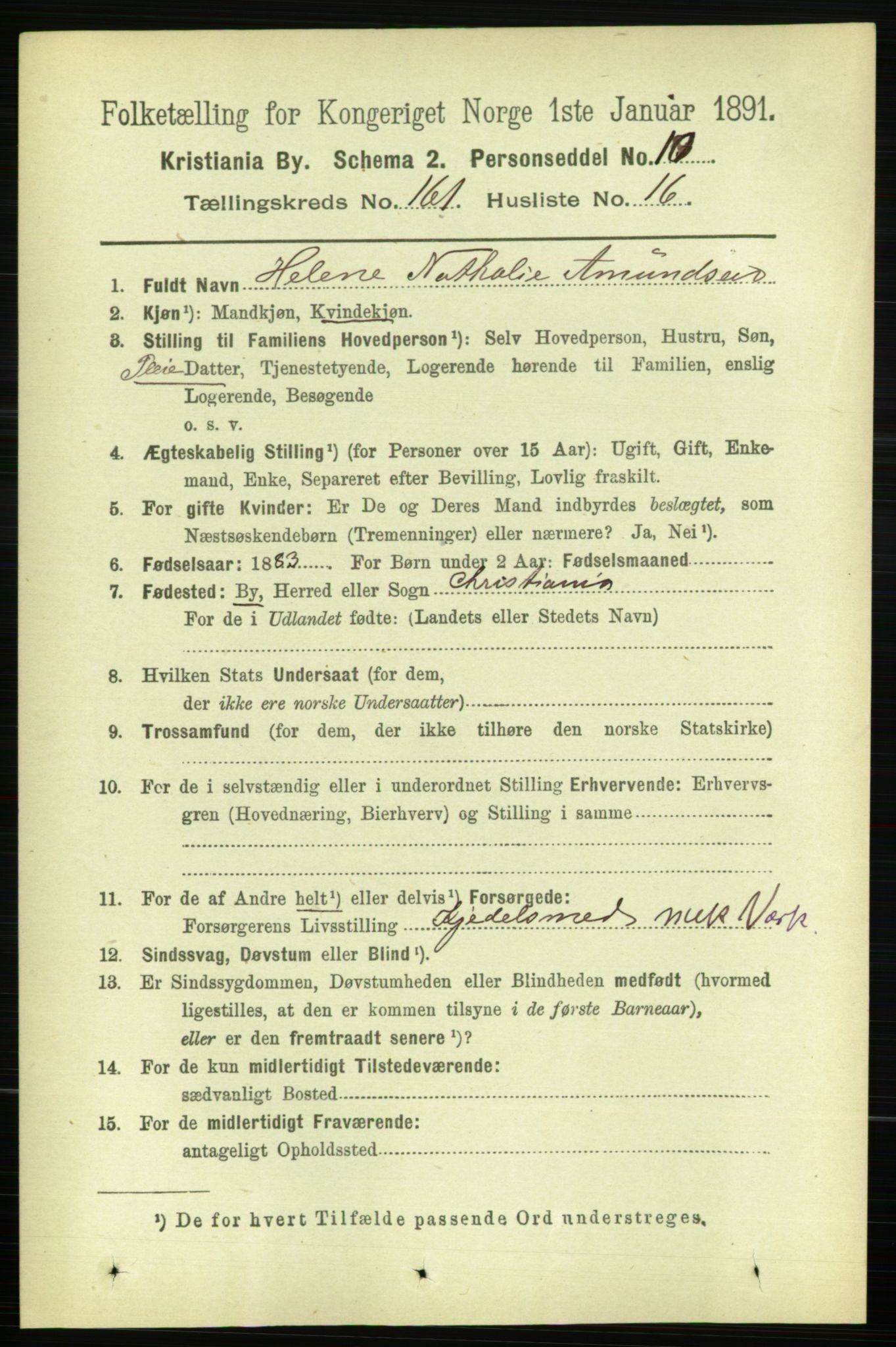 RA, 1891 census for 0301 Kristiania, 1891, p. 91862