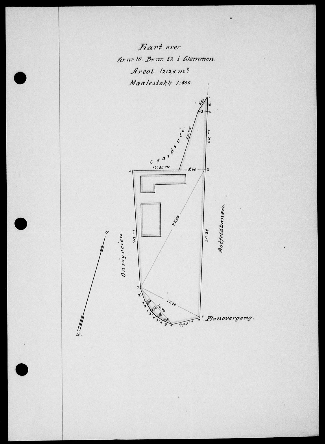 Onsøy sorenskriveri, SAO/A-10474/G/Ga/Gab/L0014: Mortgage book no. II A-14, 1944-1945, Diary no: : 441/1945