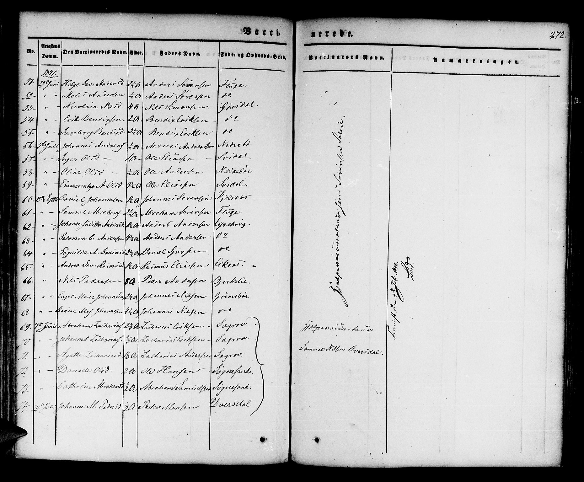 Jølster sokneprestembete, AV/SAB-A-80701/H/Haa/Haaa/L0009: Parish register (official) no. A 9, 1833-1848, p. 272