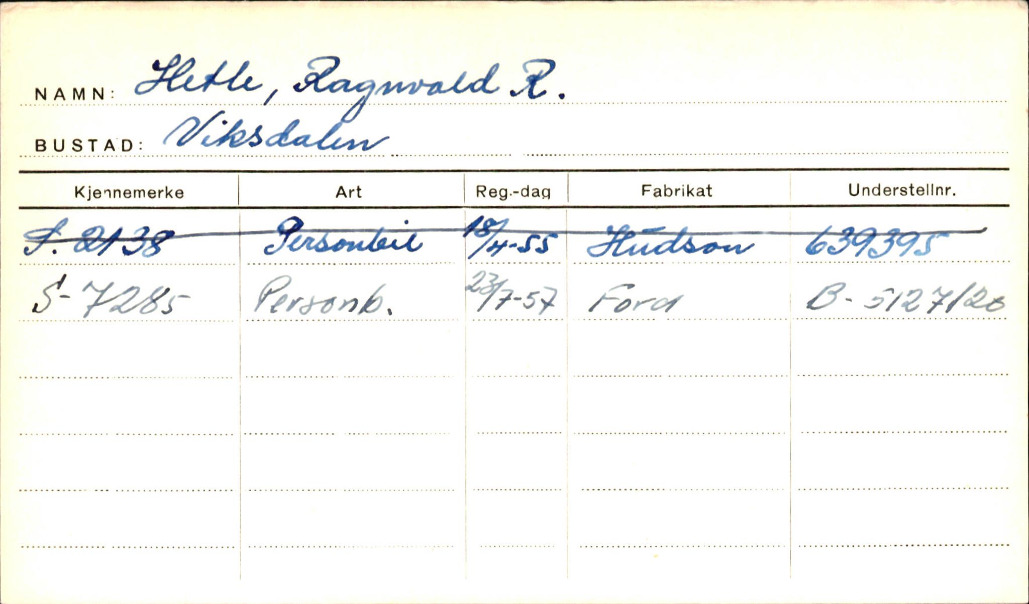 Statens vegvesen, Sogn og Fjordane vegkontor, SAB/A-5301/4/F/L0001A: Eigarregister Fjordane til 1.6.1961, 1930-1961, p. 442