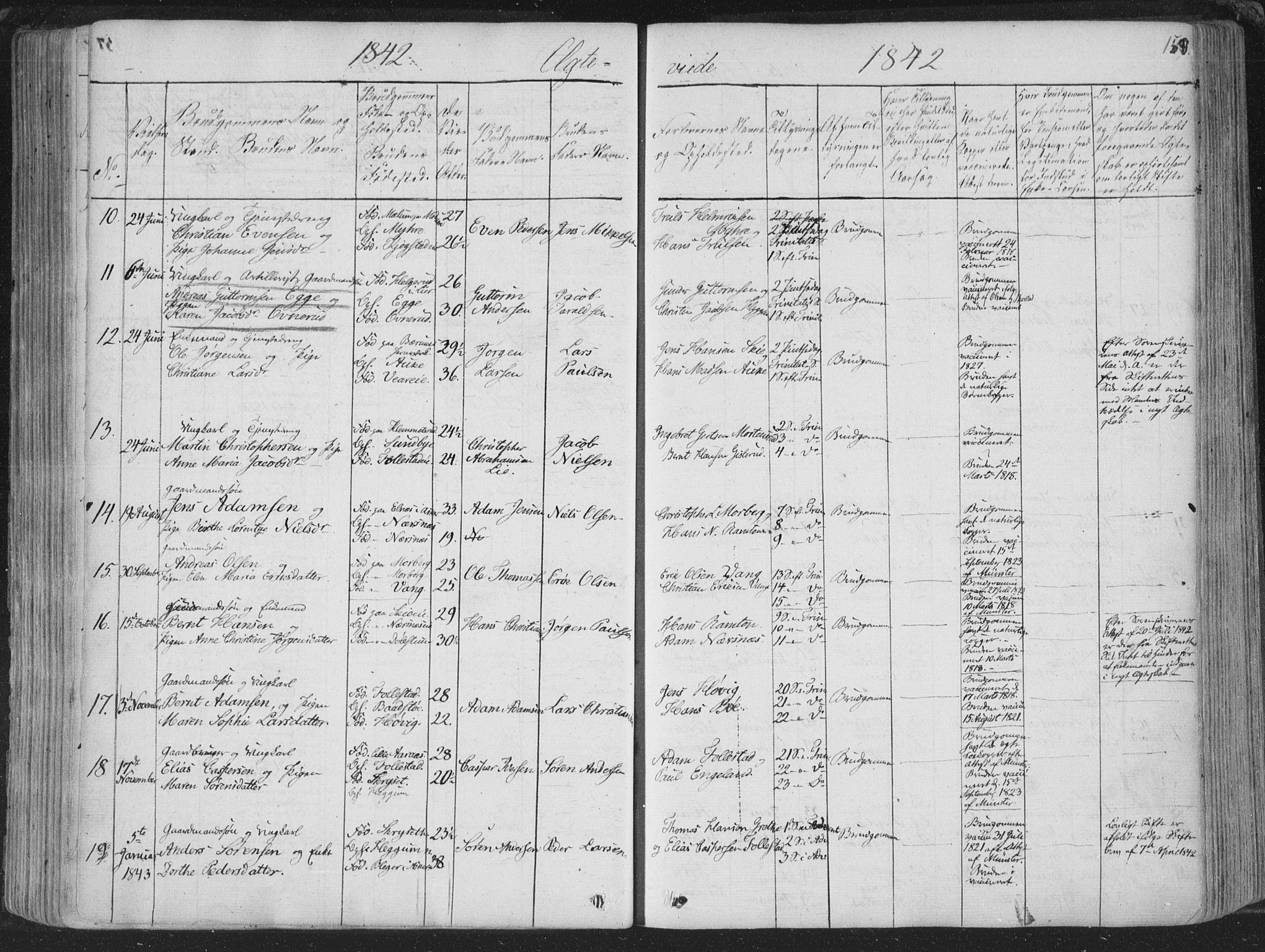 Røyken kirkebøker, SAKO/A-241/F/Fa/L0005: Parish register (official) no. 5, 1833-1856, p. 158