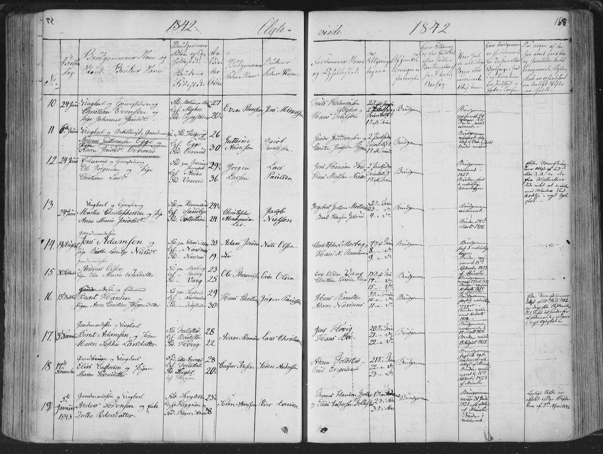 Røyken kirkebøker, AV/SAKO-A-241/F/Fa/L0005: Parish register (official) no. 5, 1833-1856, p. 158