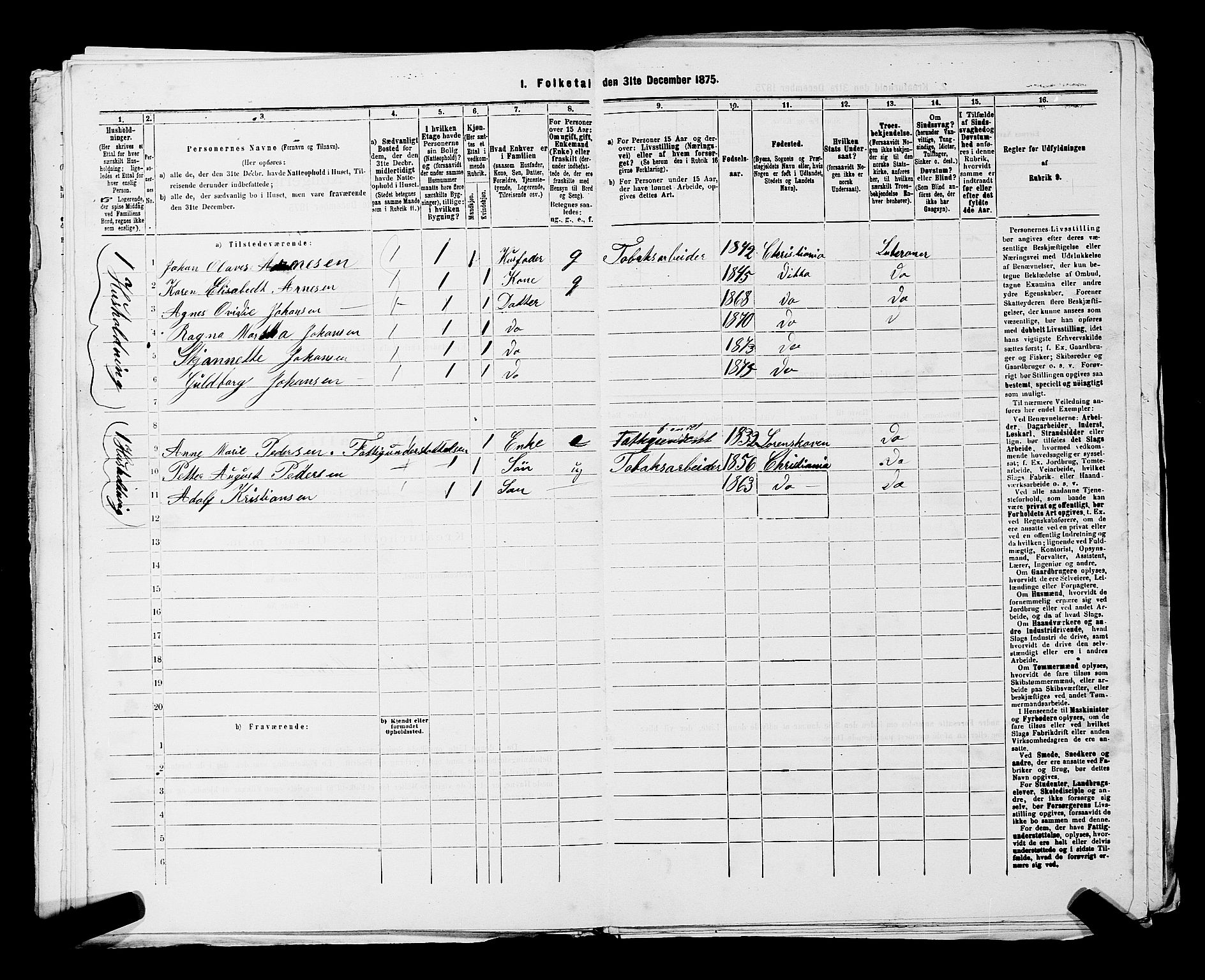 RA, 1875 census for 0301 Kristiania, 1875, p. 8775