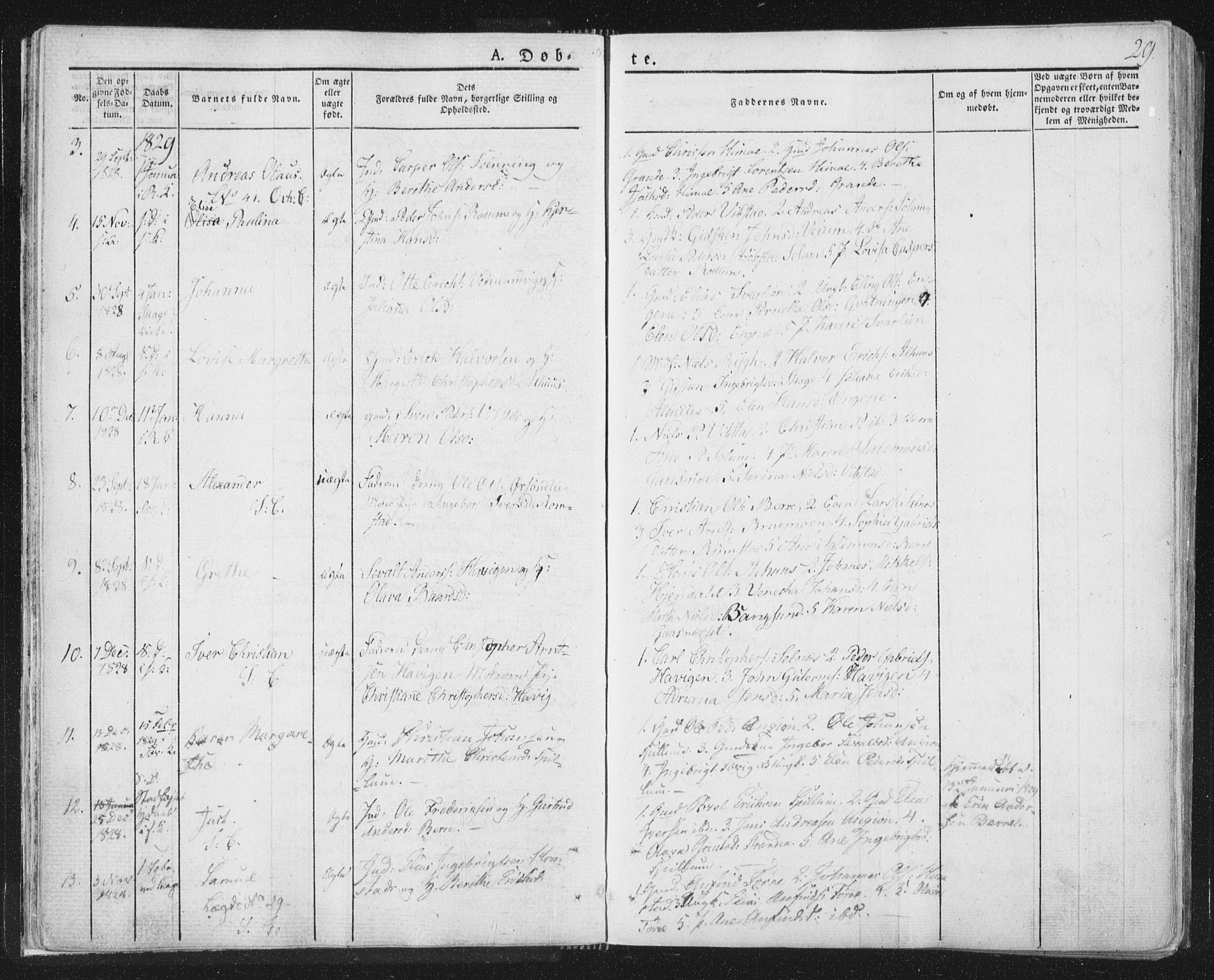 Ministerialprotokoller, klokkerbøker og fødselsregistre - Nord-Trøndelag, SAT/A-1458/764/L0551: Parish register (official) no. 764A07a, 1824-1864, p. 29