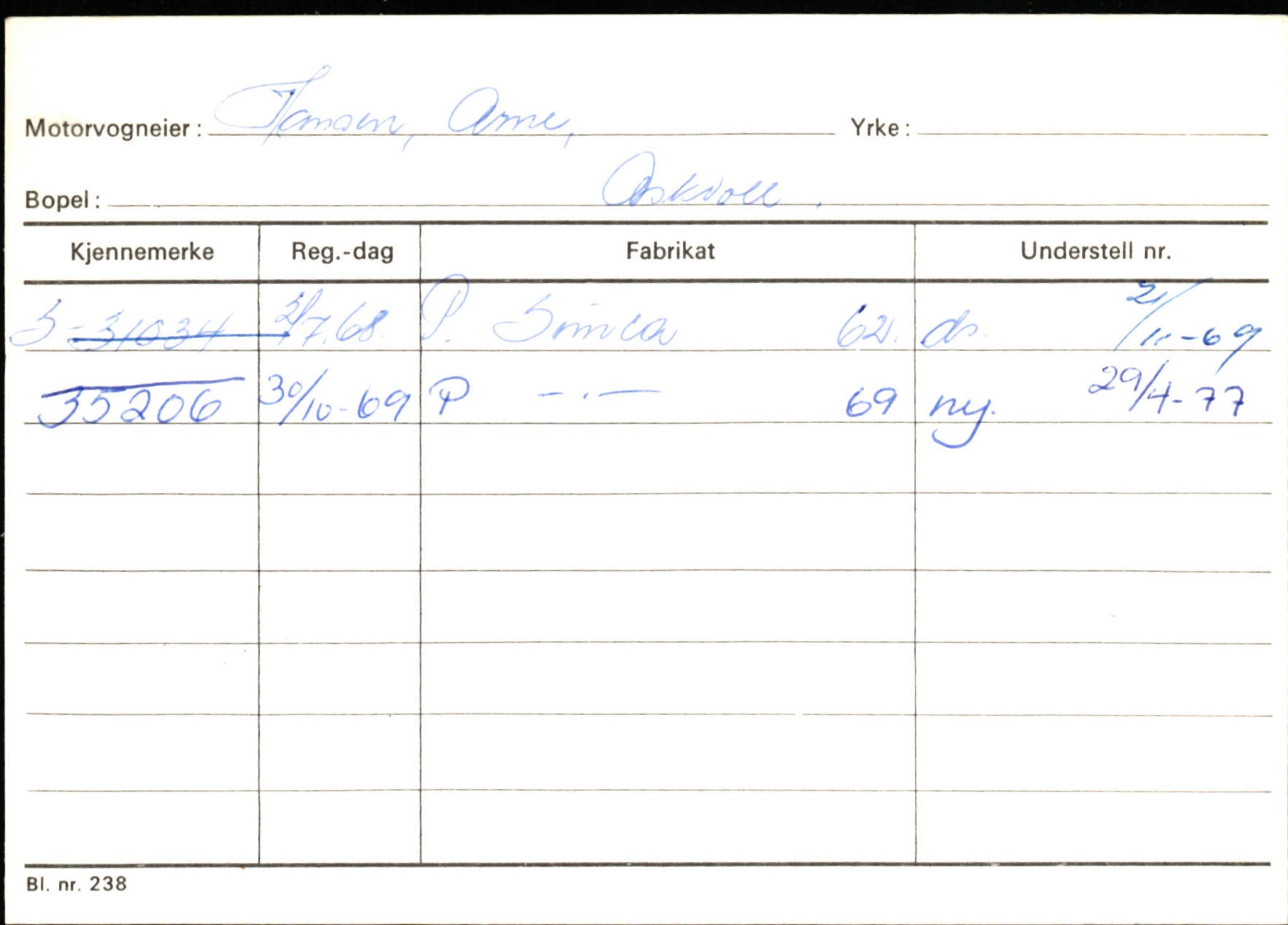 Statens vegvesen, Sogn og Fjordane vegkontor, AV/SAB-A-5301/4/F/L0132: Eigarregister Askvoll A-Å. Balestrand A-Å, 1945-1975, p. 471