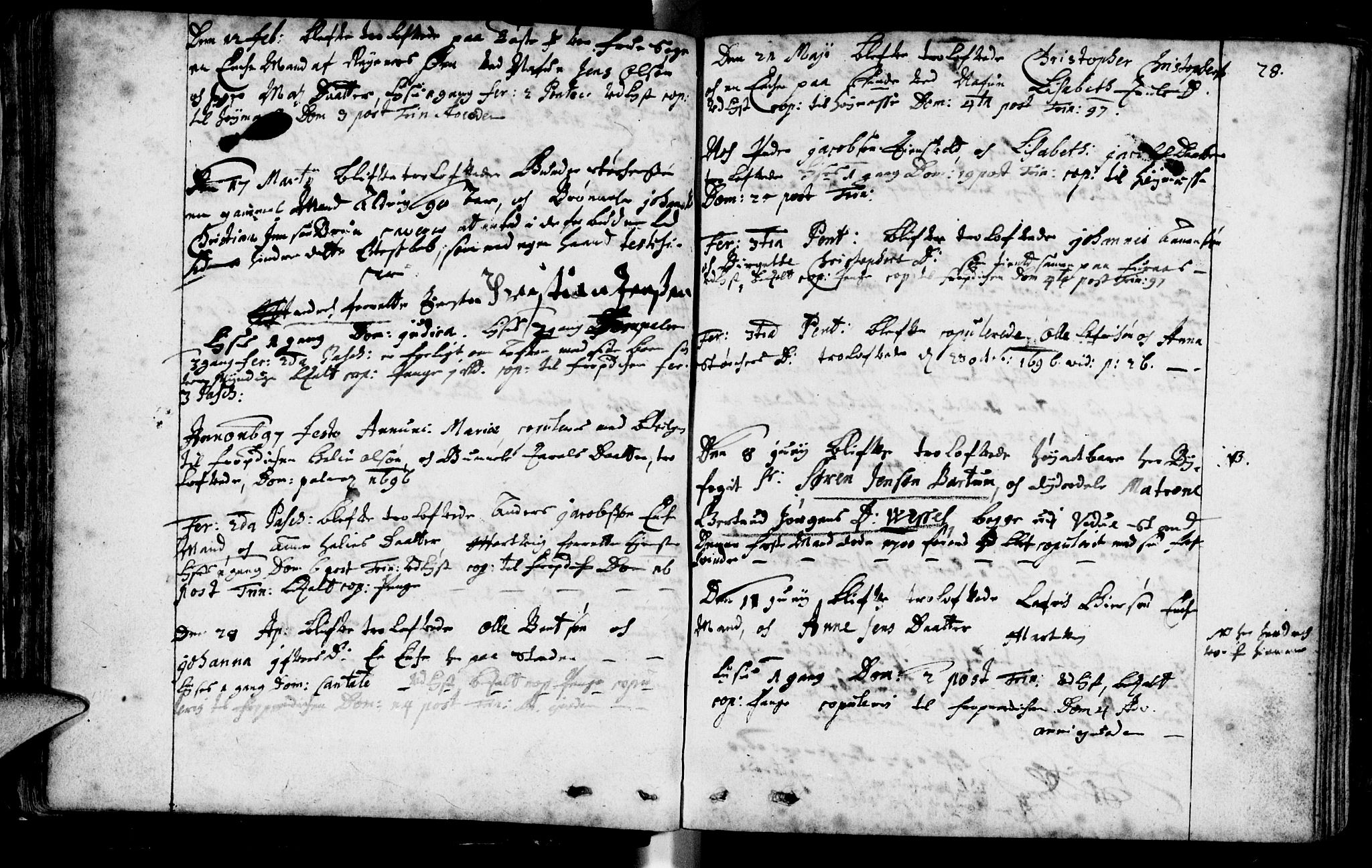 Domkirken sokneprestkontor, SAST/A-101812/001/30/30BA/L0001: Parish register (official) no. A 1 /1, 1688-1727, p. 28