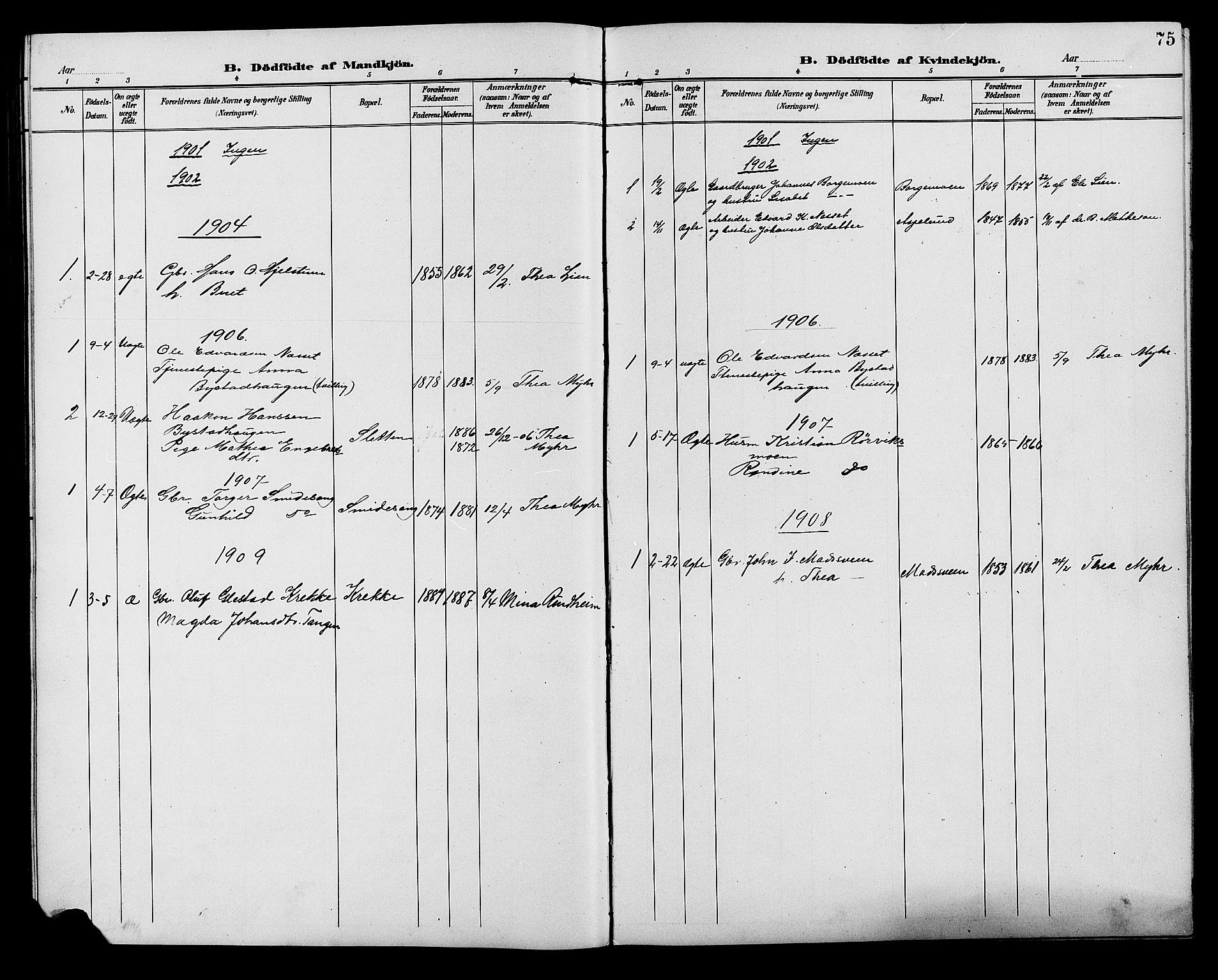 Ringebu prestekontor, SAH/PREST-082/H/Ha/Hab/L0007: Parish register (copy) no. 7, 1890-1910, p. 75